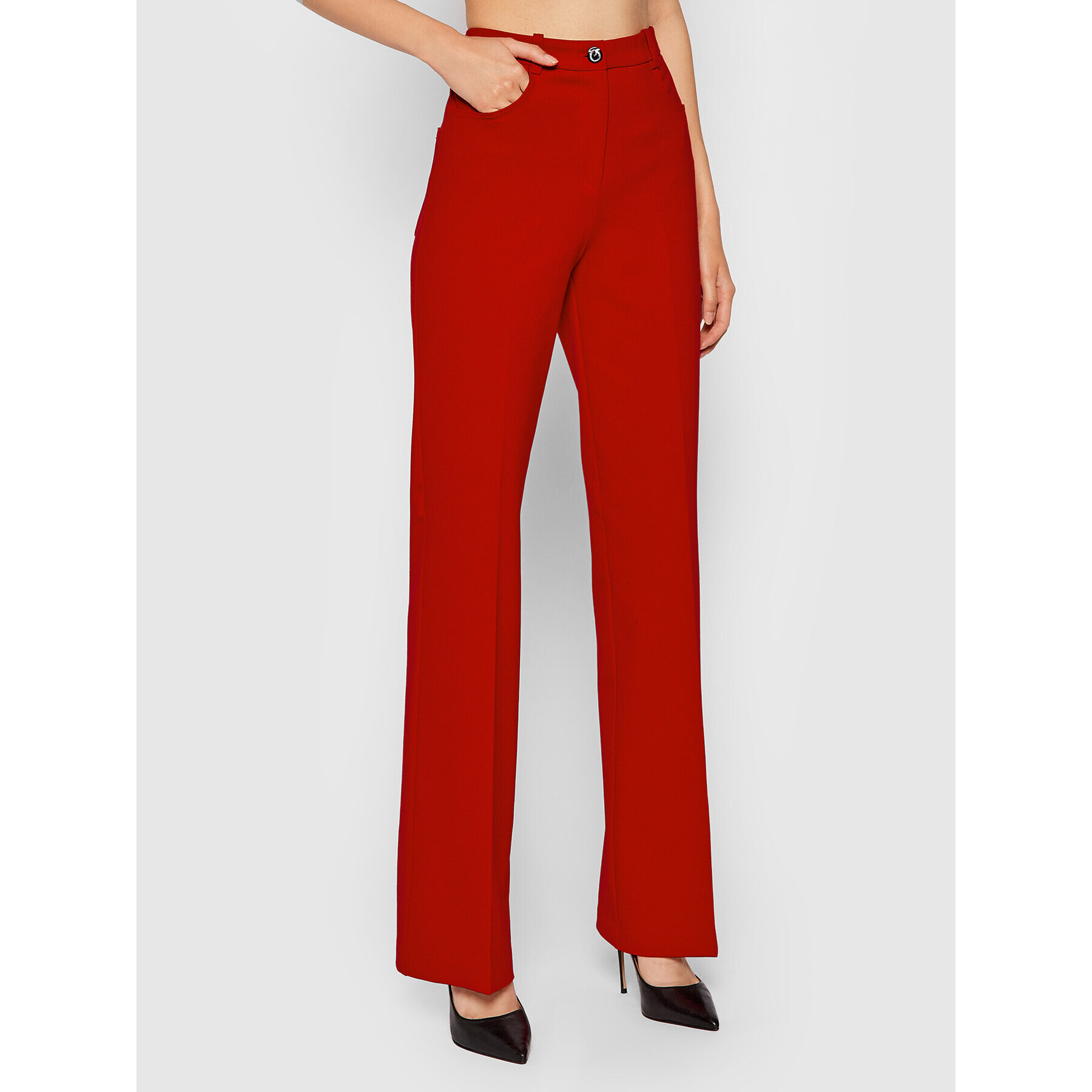 Pinko Pantaloni din material Abha 1G16QW 1739 Roșu Regular Fit - Pled.ro