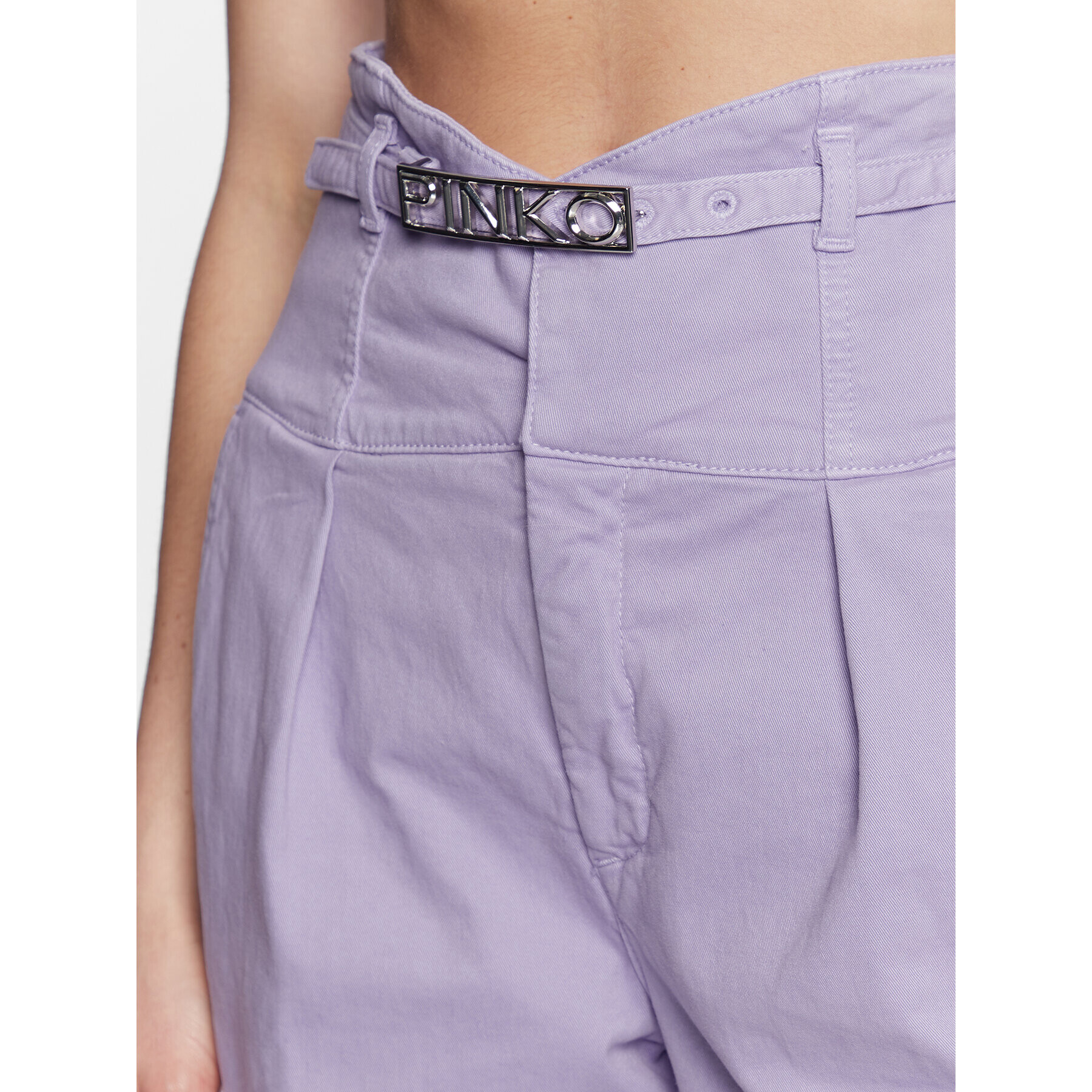 Pinko Pantaloni din material Ariel 100225 A0G7 Violet Slim Fit - Pled.ro