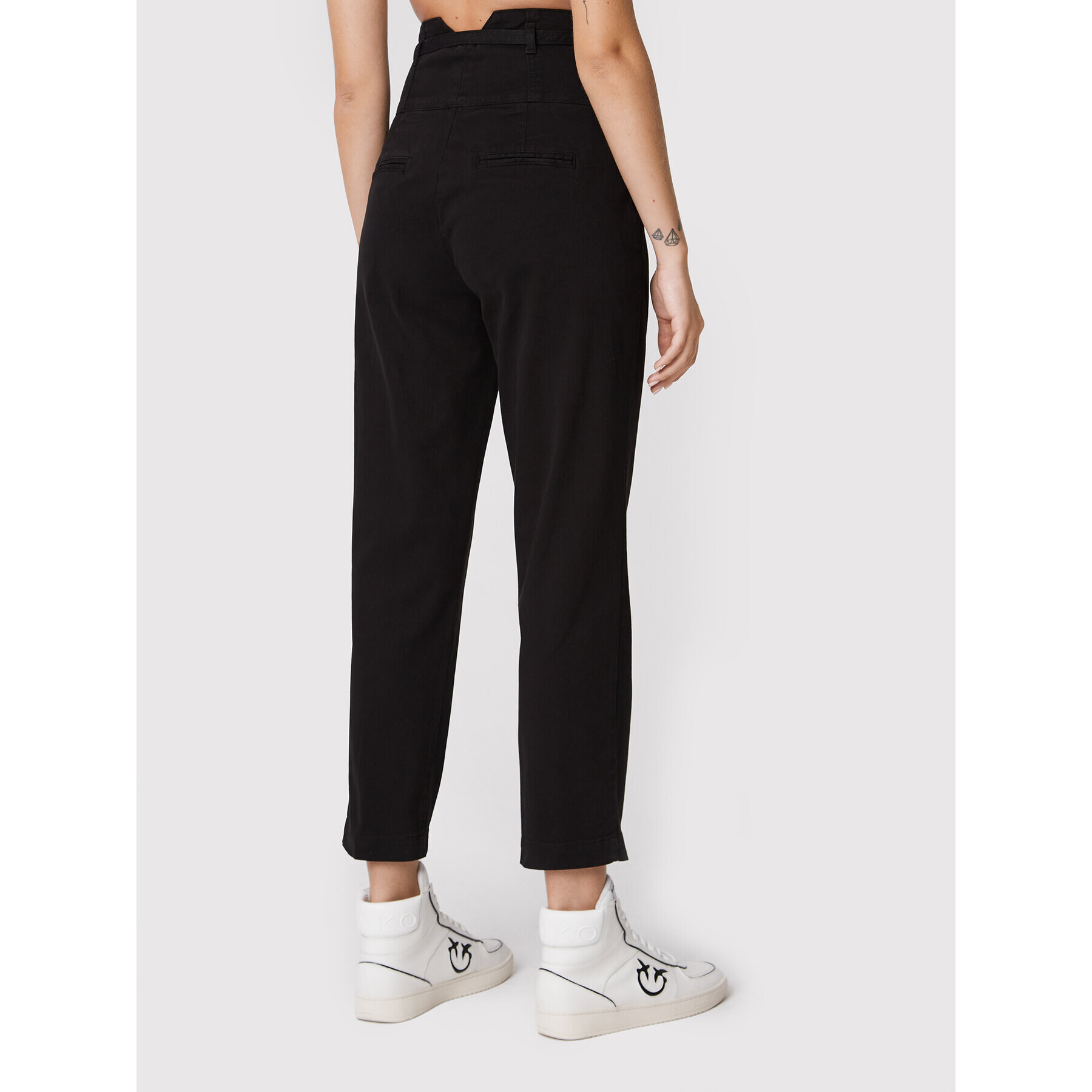 Pinko Pantaloni din material Ariel 1J10YP Y848 Negru Regular Fit - Pled.ro