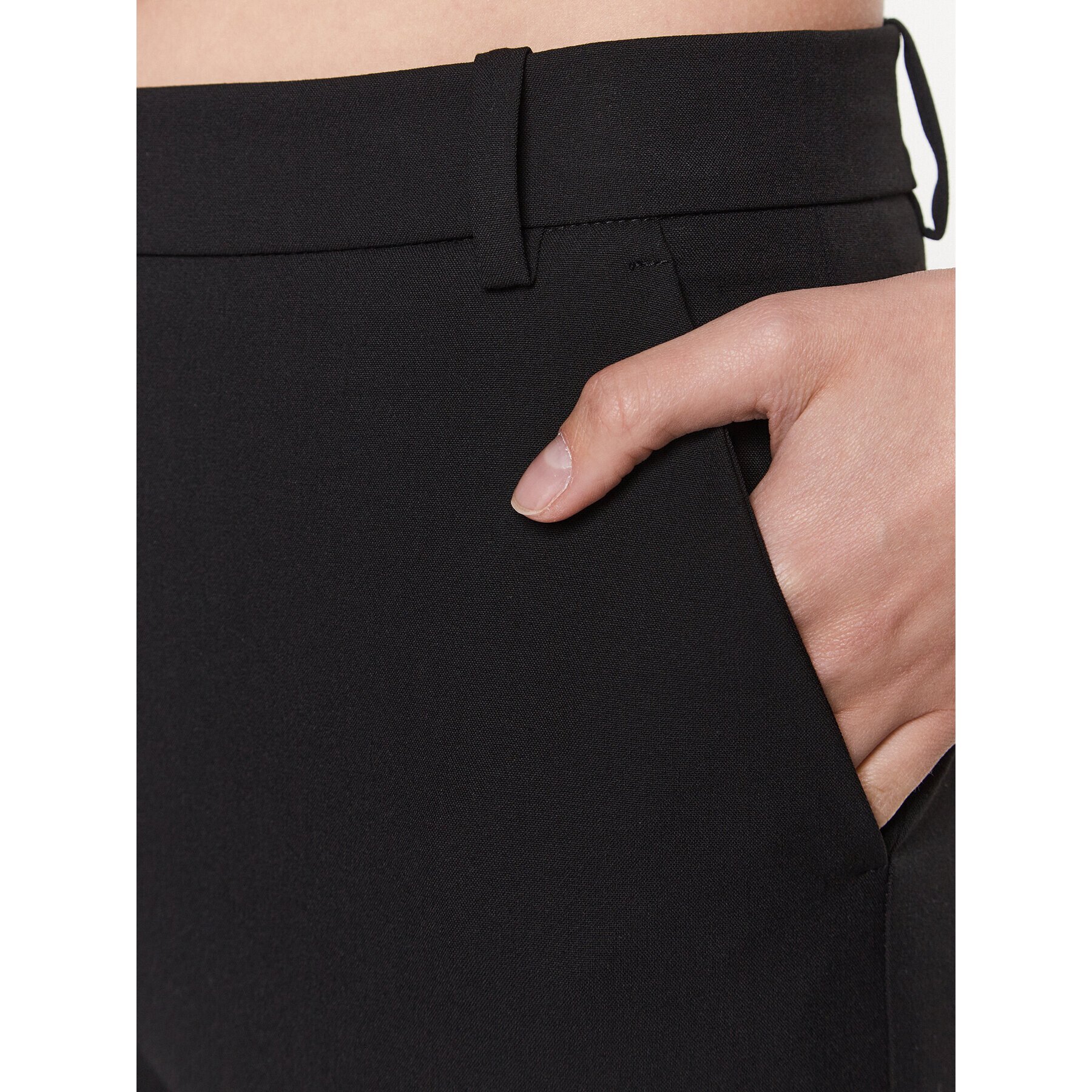 Pinko Pantaloni din material Bello 100155 A0HO Negru Cropped Fit - Pled.ro