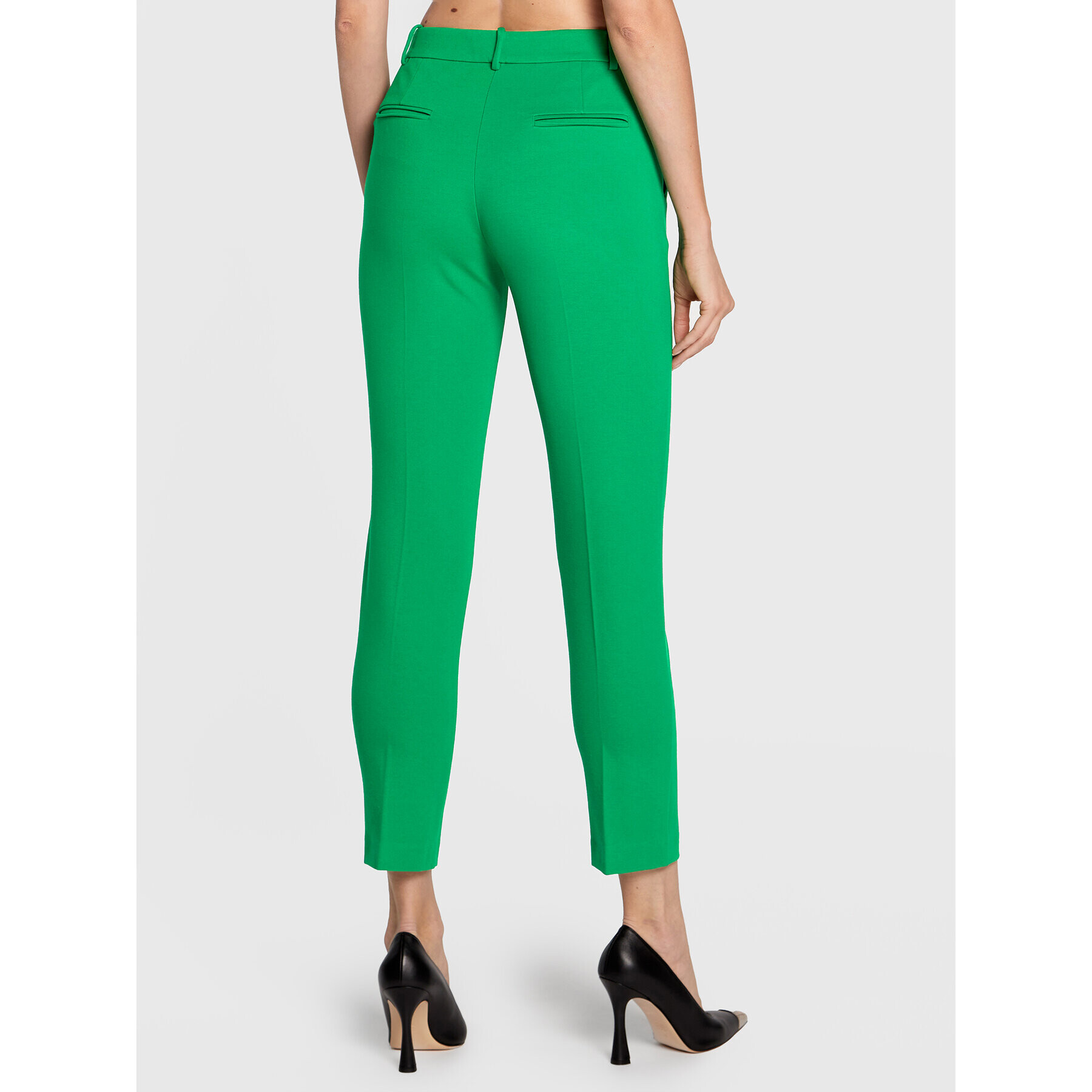 Pinko Pantaloni din material Bello 1G17VM 1739 Verde Slim Fit - Pled.ro