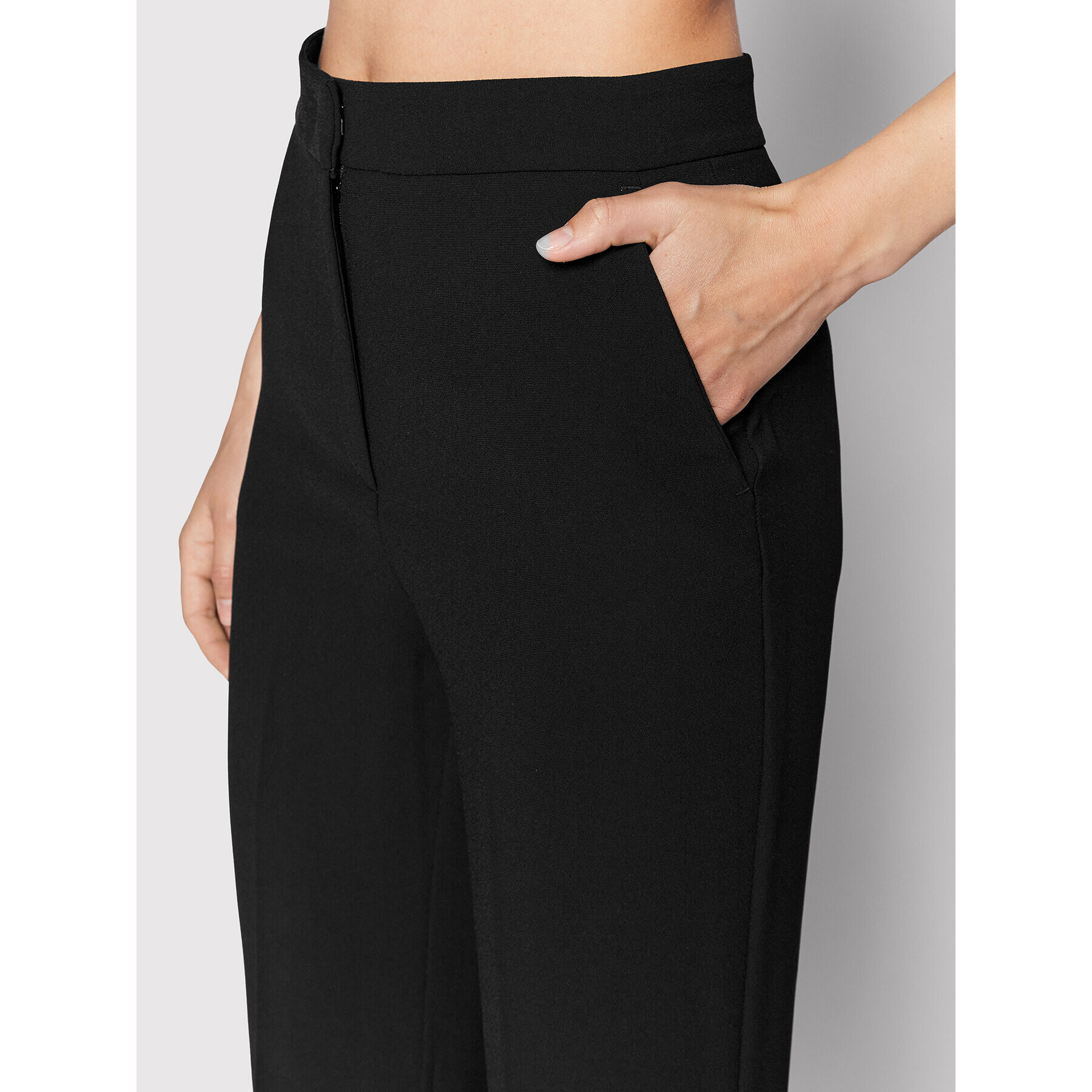 Pinko Pantaloni din material Litchi 1N13HU 4575 Negru Flare Fit - Pled.ro