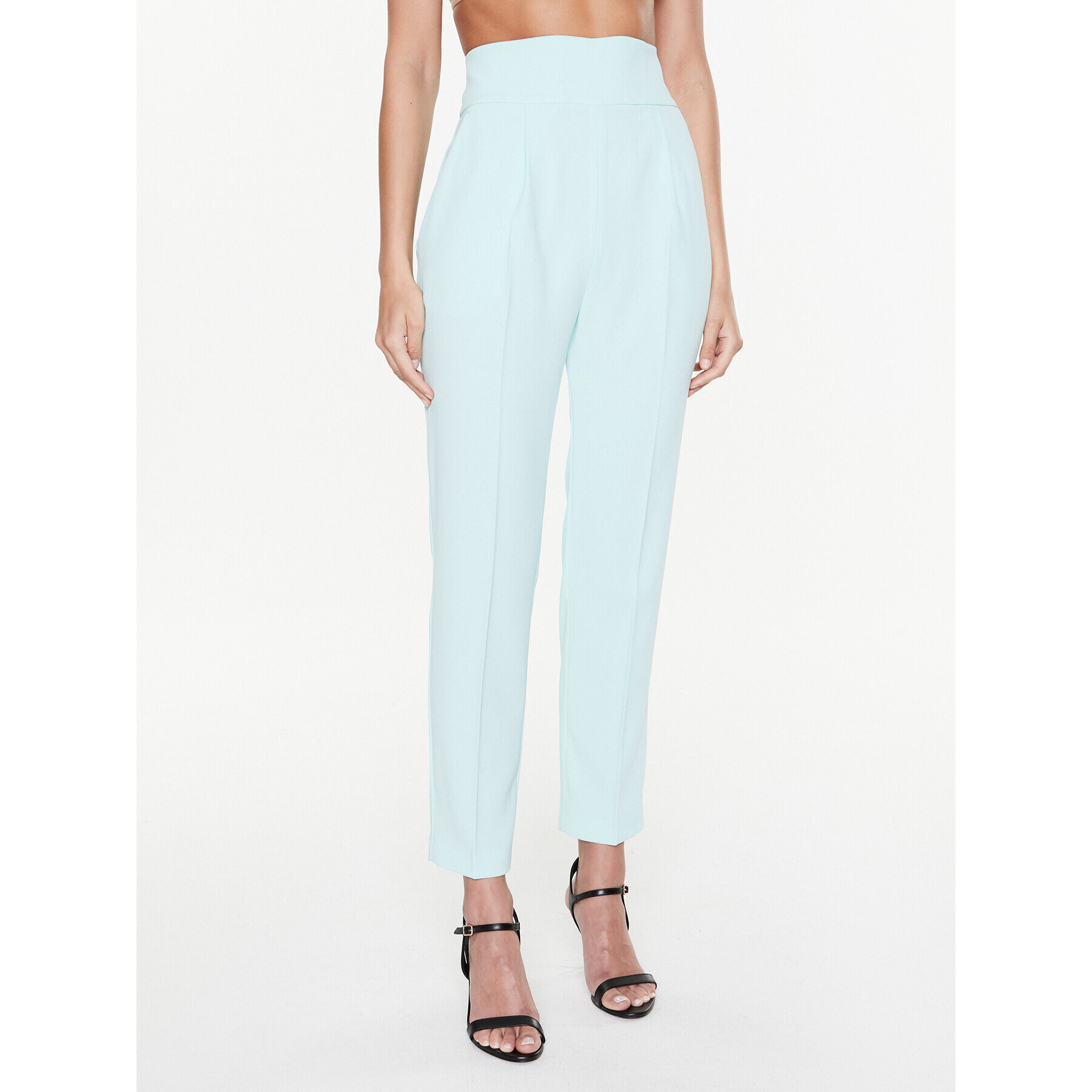 Pinko Pantaloni din material Natalia 100052 7624 Albastru Regular Fit - Pled.ro