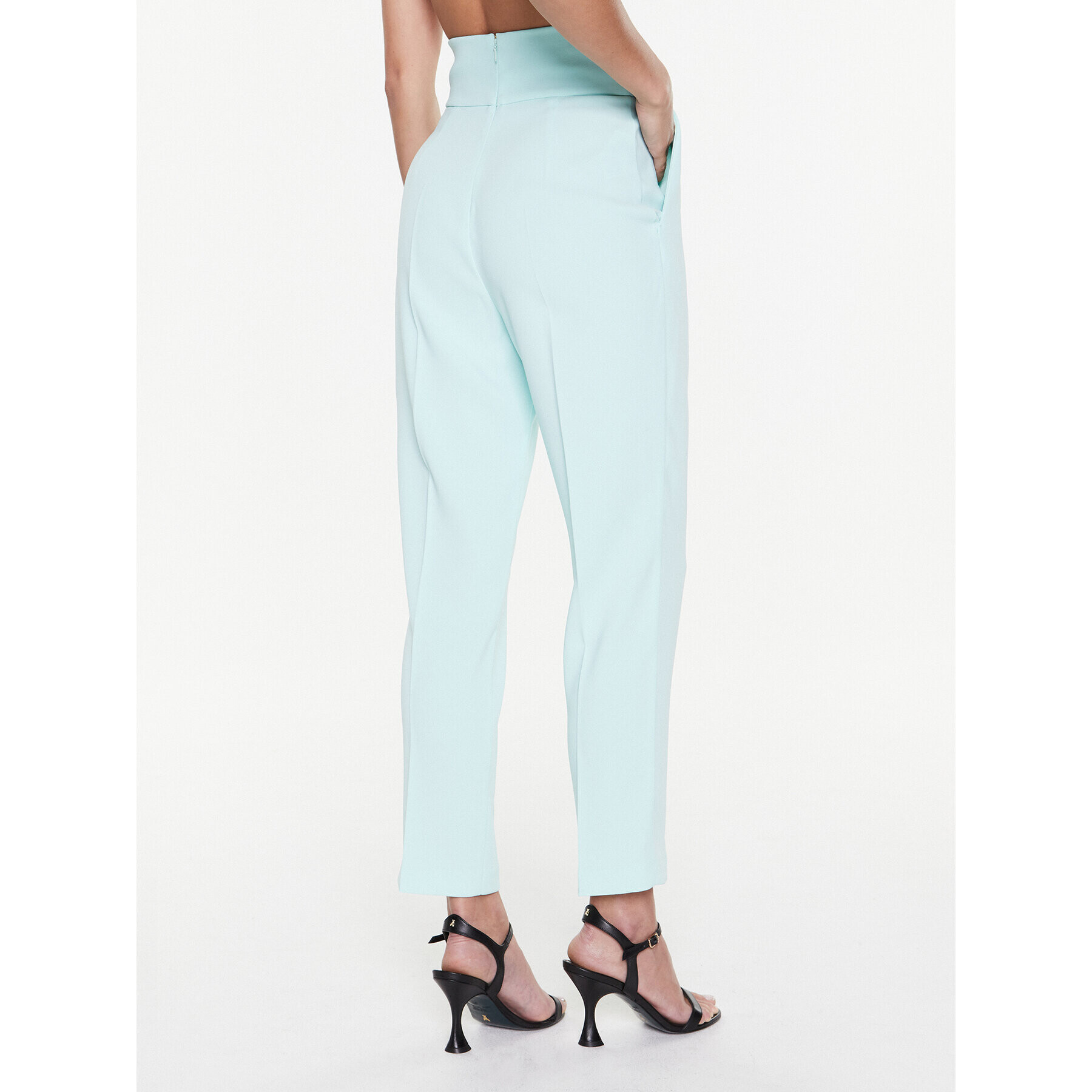 Pinko Pantaloni din material Natalia 100052 7624 Albastru Regular Fit - Pled.ro