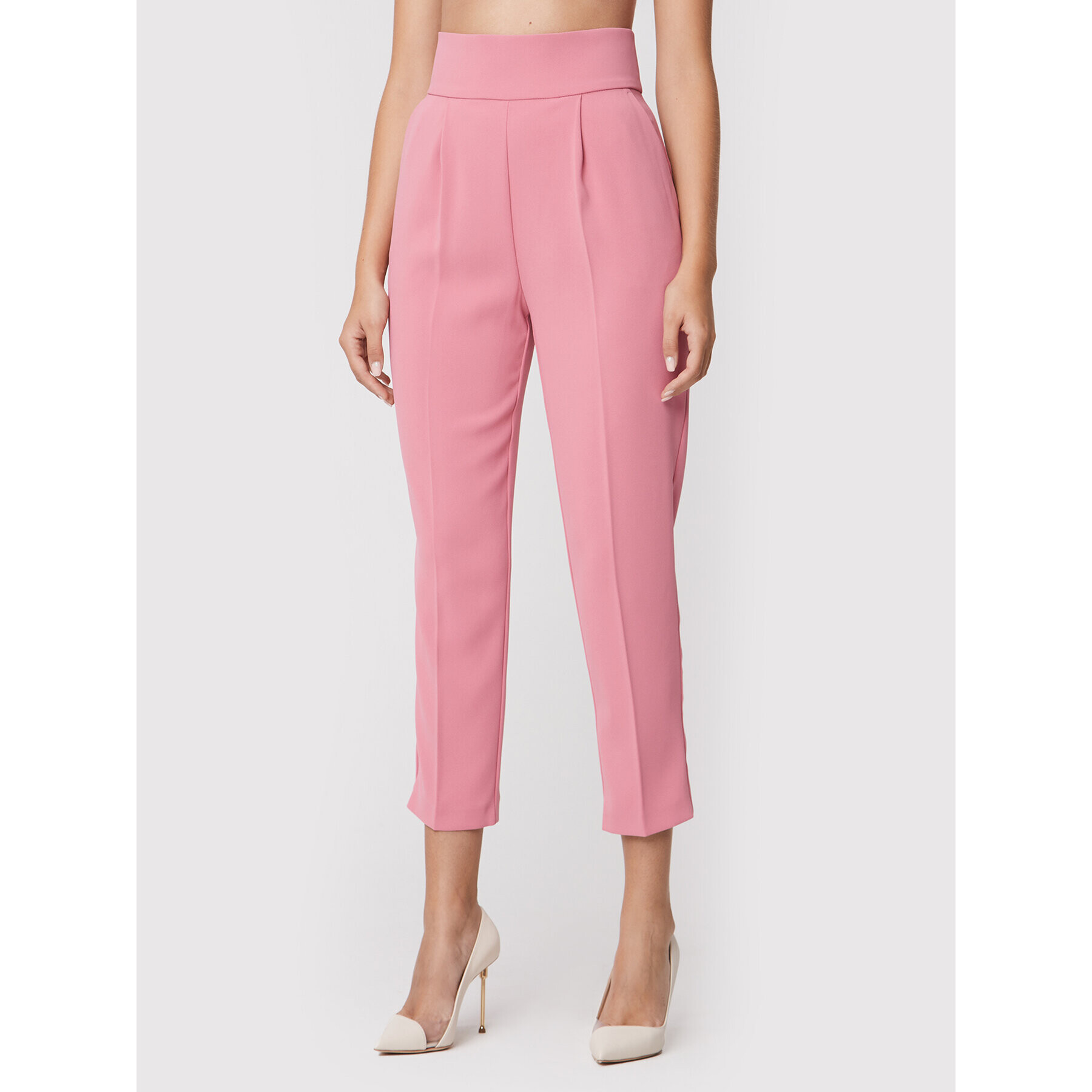 Pinko Pantaloni din material Natalia 1G1817 7624 Roz Regular Fit - Pled.ro