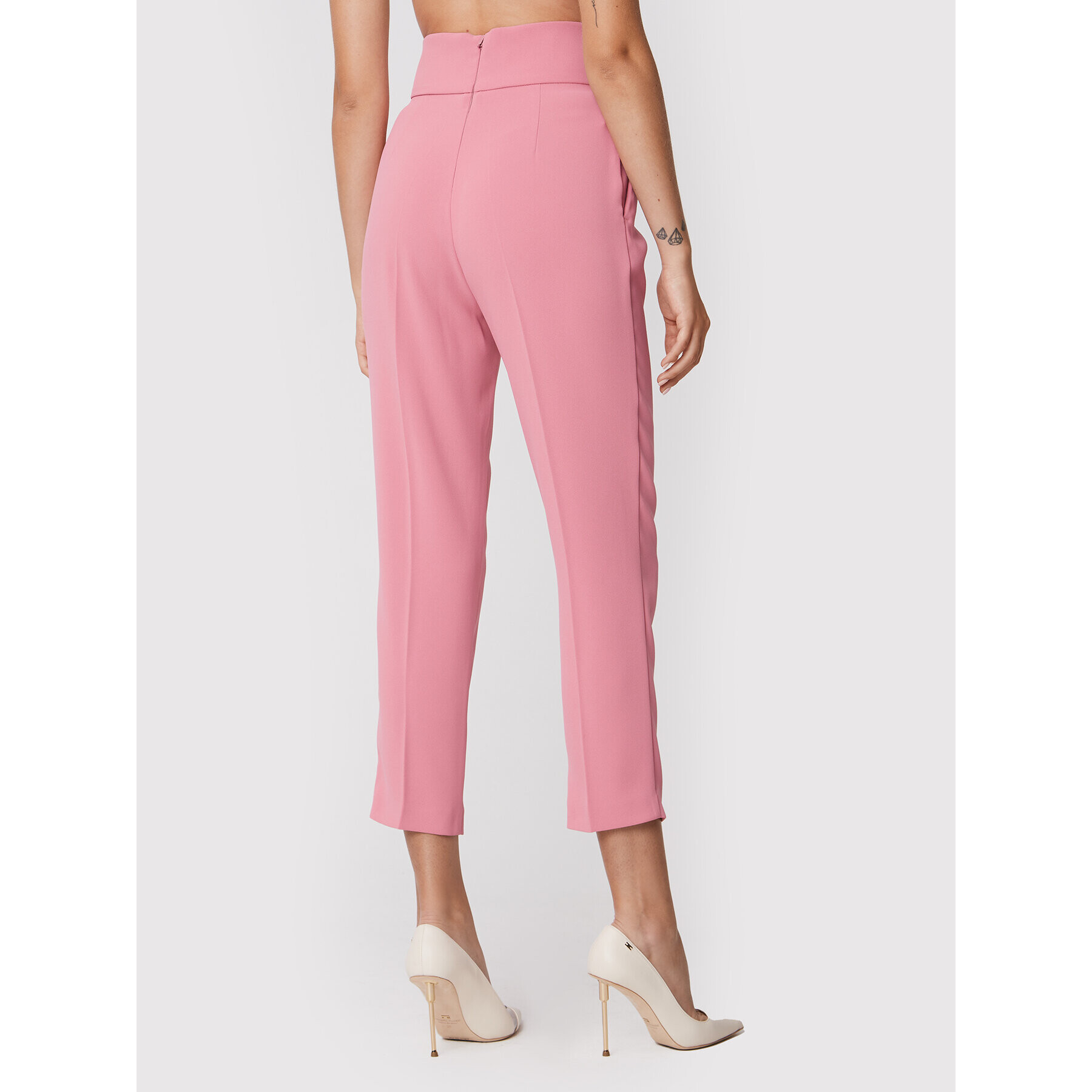 Pinko Pantaloni din material Natalia 1G1817 7624 Roz Regular Fit - Pled.ro