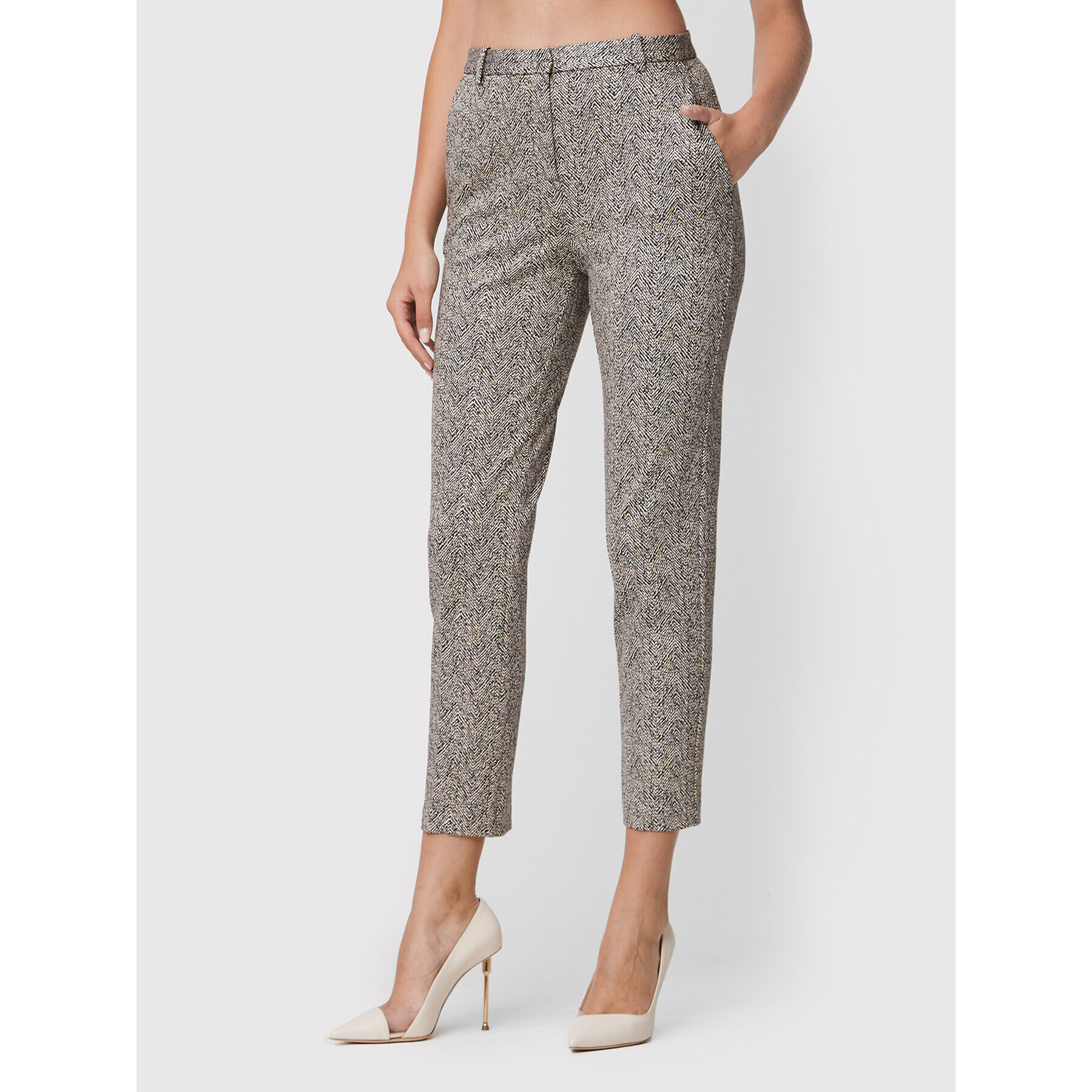 Pinko Pantaloni din material Pauline 2 1G186V A0AO Colorat Regular Fit - Pled.ro