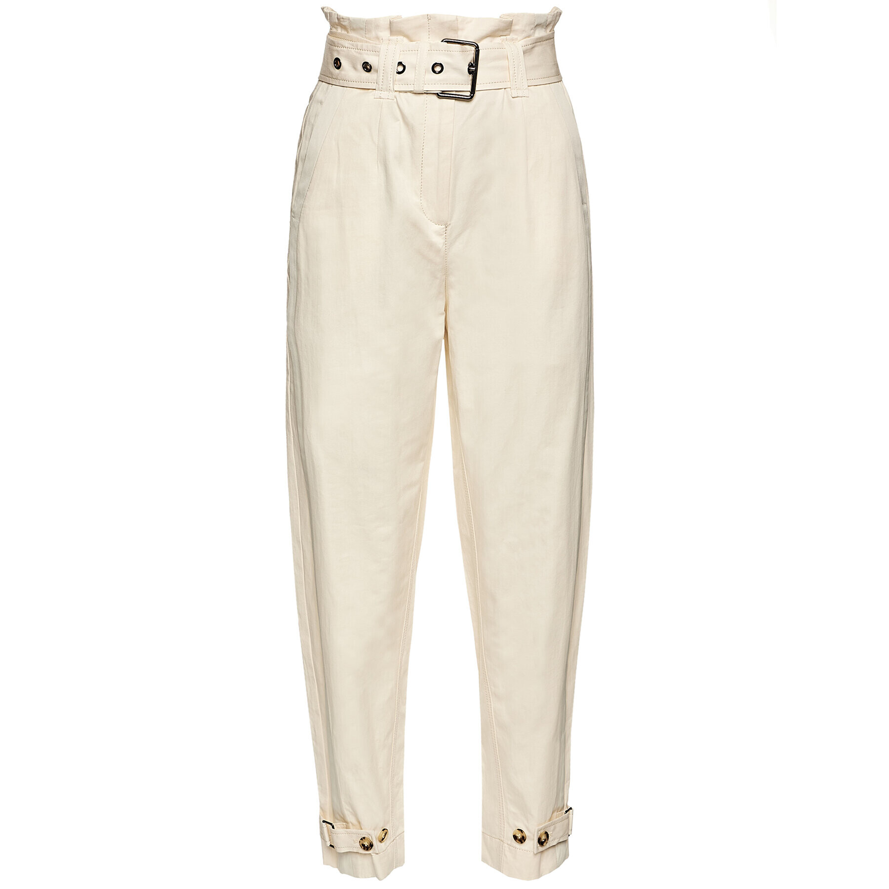 Pinko Pantaloni din material Pippo 20201 PBK2 1B14CV. 8004 Bej Regular Fit - Pled.ro