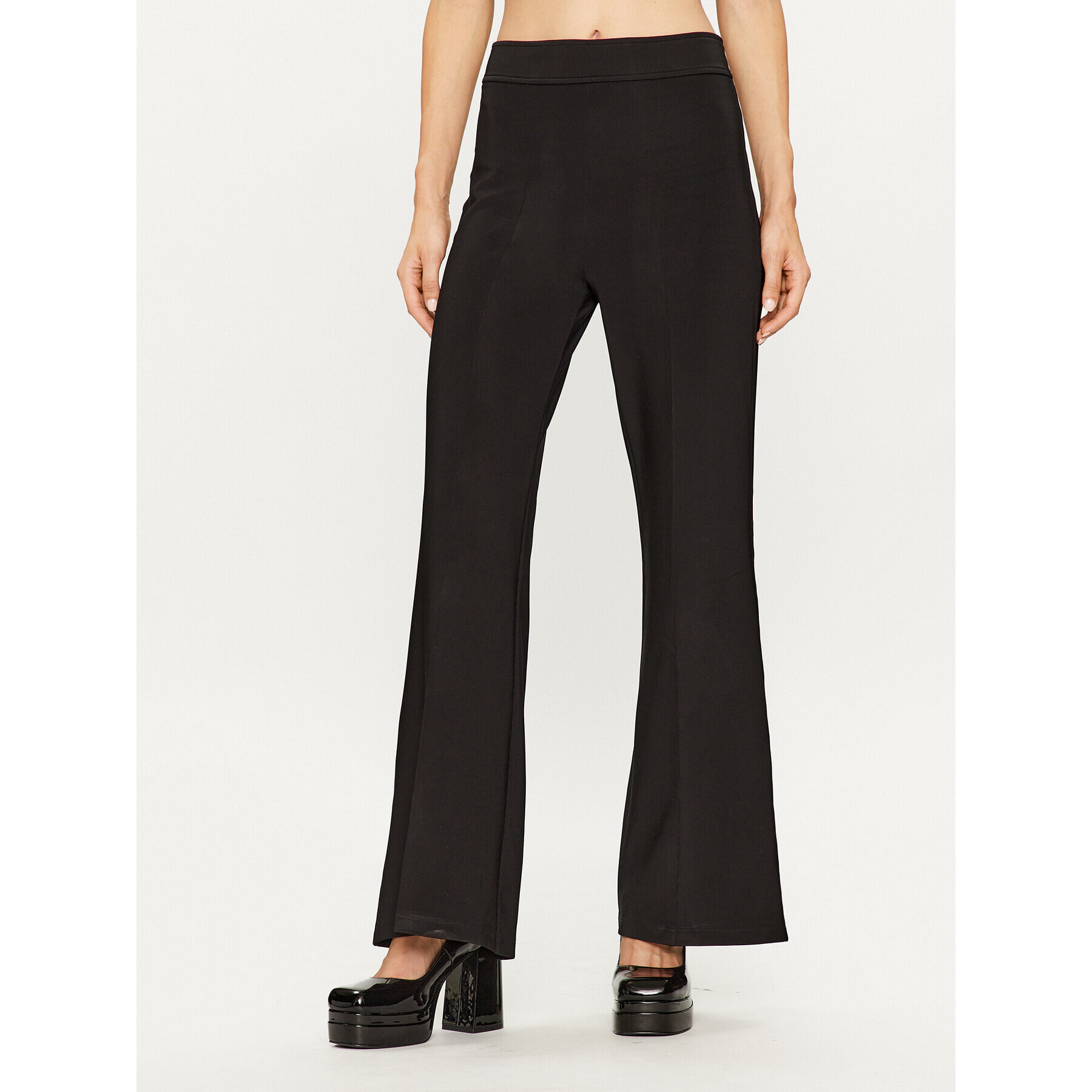 Pinko Pantaloni din material Porfiria 100260 A04I Negru Regular Fit - Pled.ro