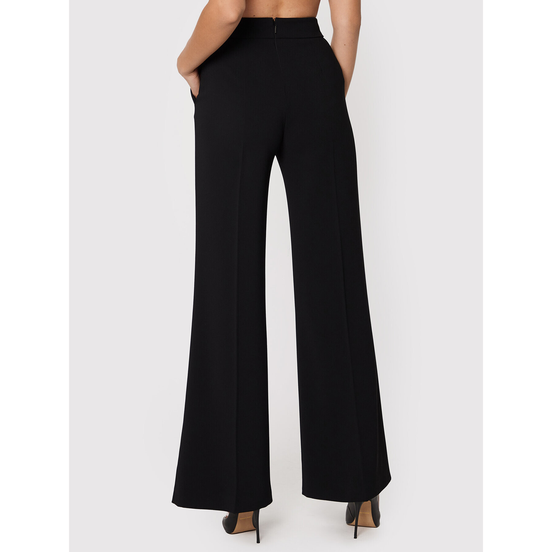 Pinko Pantaloni din material Sbozzare 1G1816 7624 Negru Regular Fit - Pled.ro