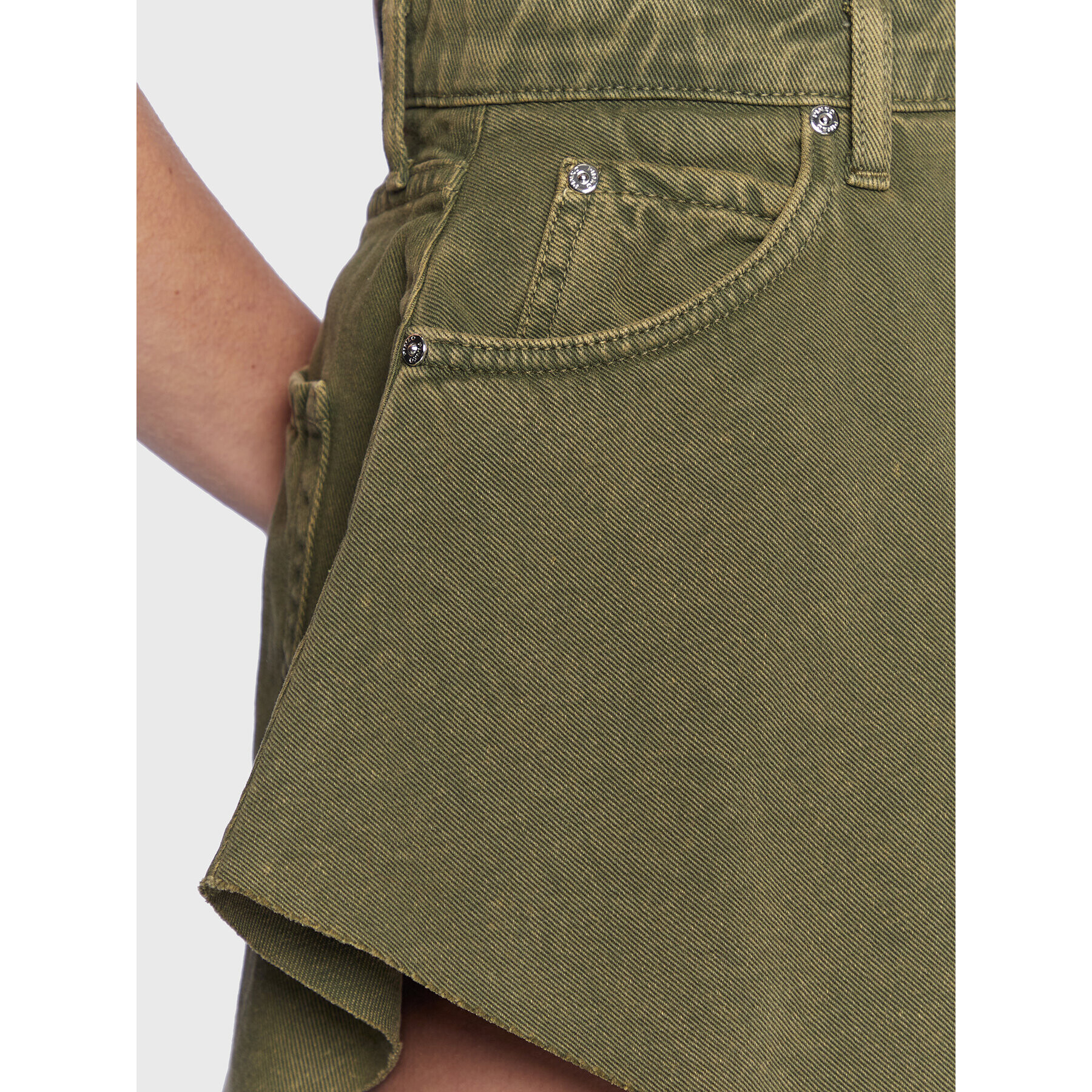 Pinko Pantaloni scurți de blugi Calma 100395 A0I2 Verde Regular Fit - Pled.ro