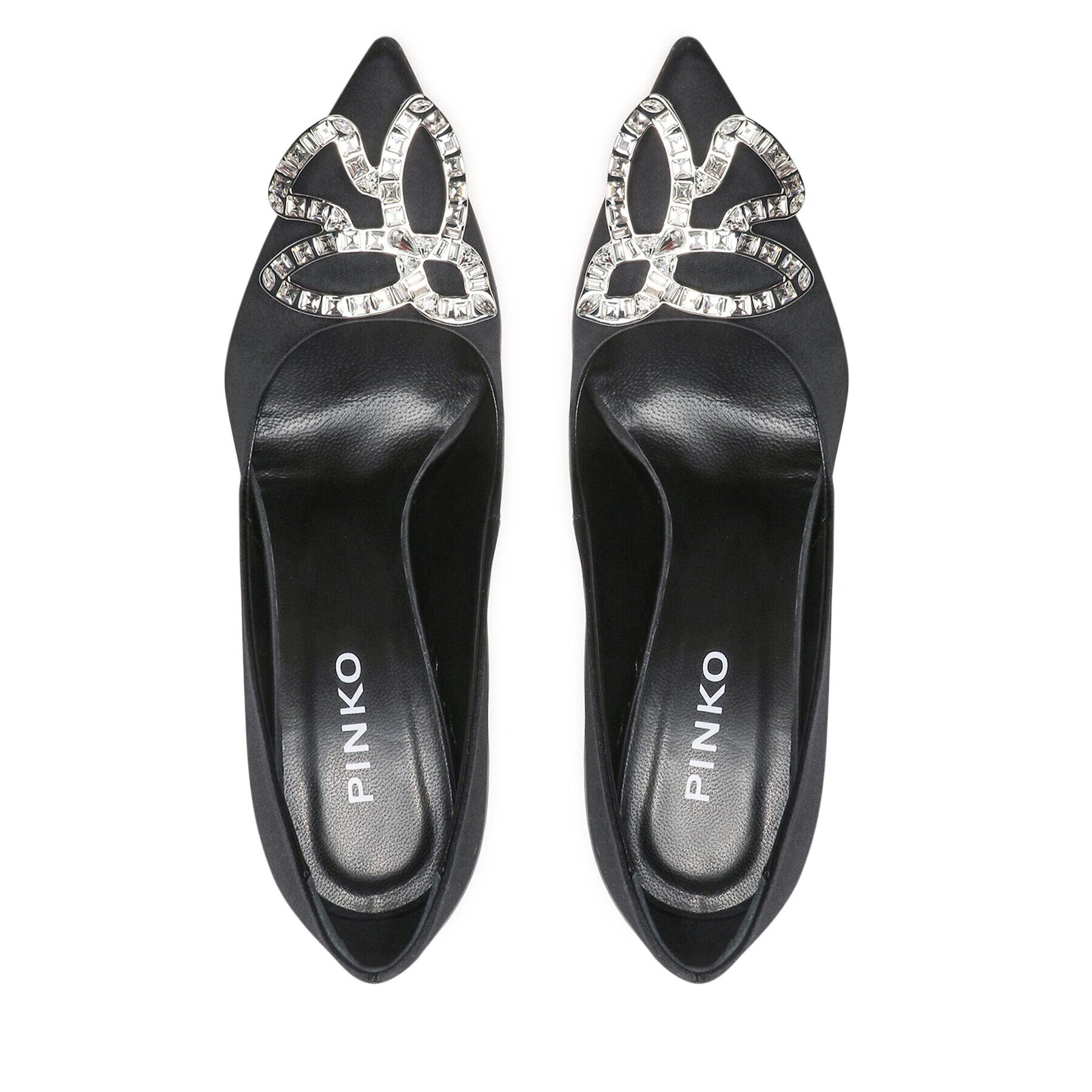 Pinko Pantofi cu toc subțire Coraline Decollete PE 23 BLKS1 100576 A0NA Negru - Pled.ro