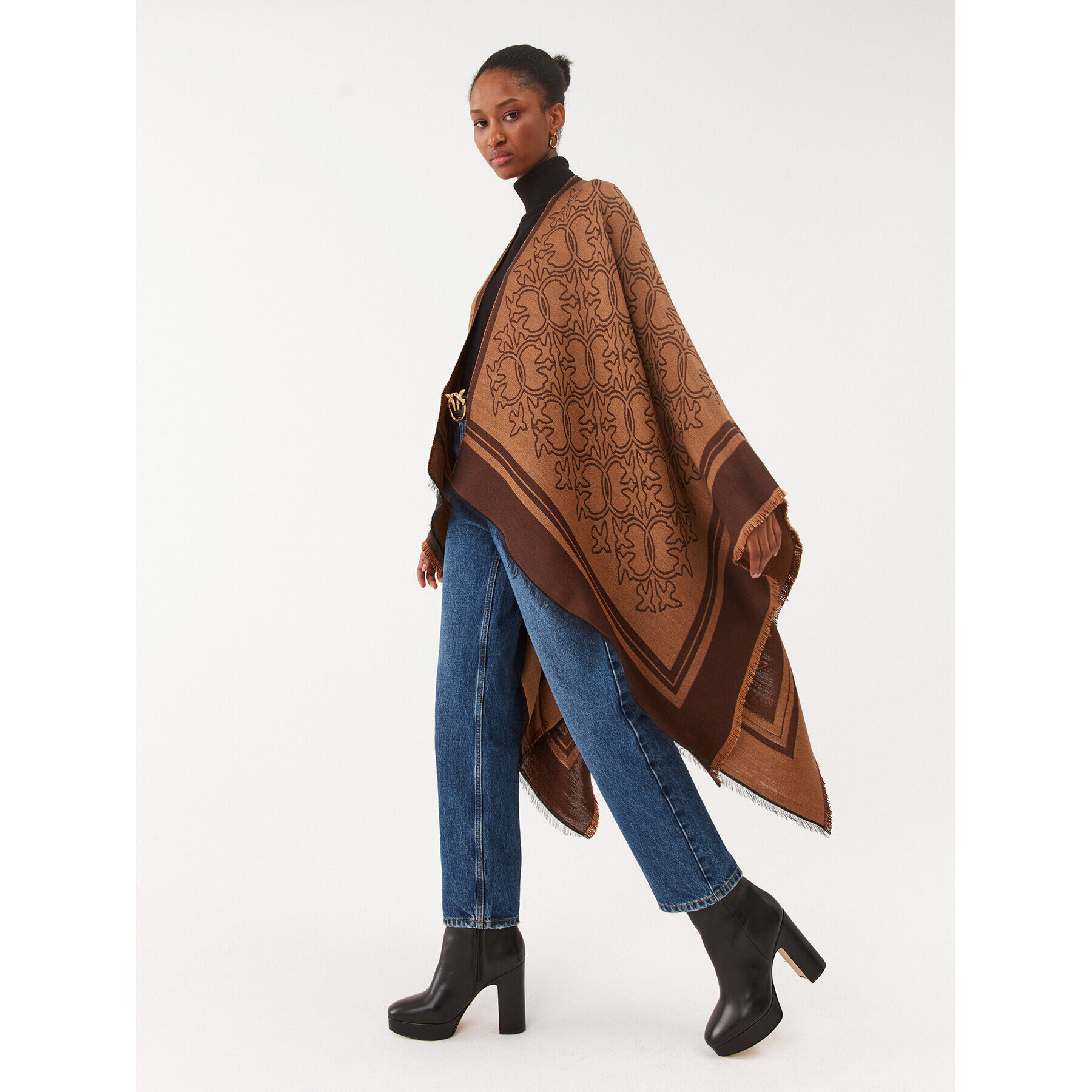 Pinko Poncho Megabit 101871 A15W Maro Regular Fit - Pled.ro