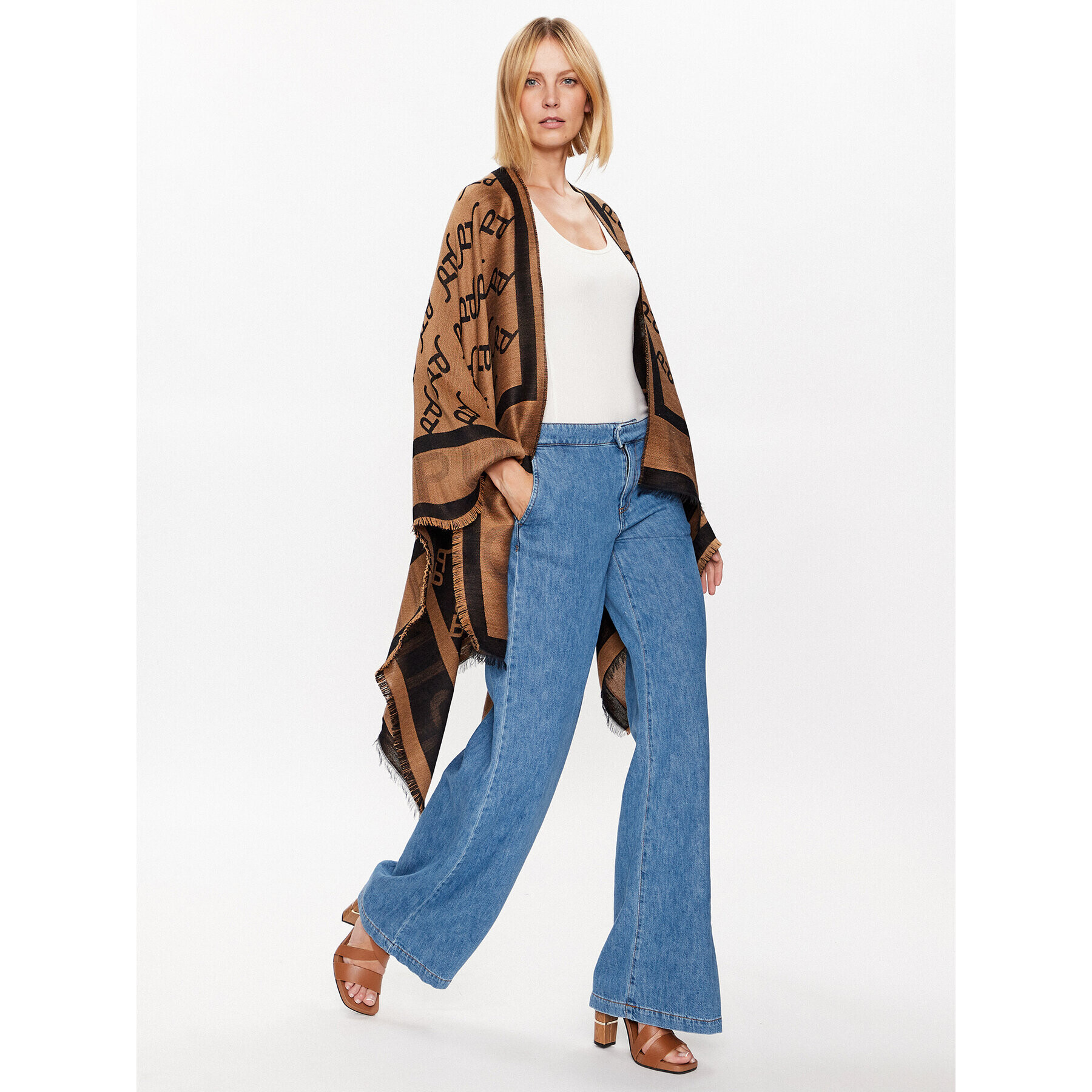 Pinko Poncho Pedante 100527 A0K6 Maro Relaxed Fit - Pled.ro