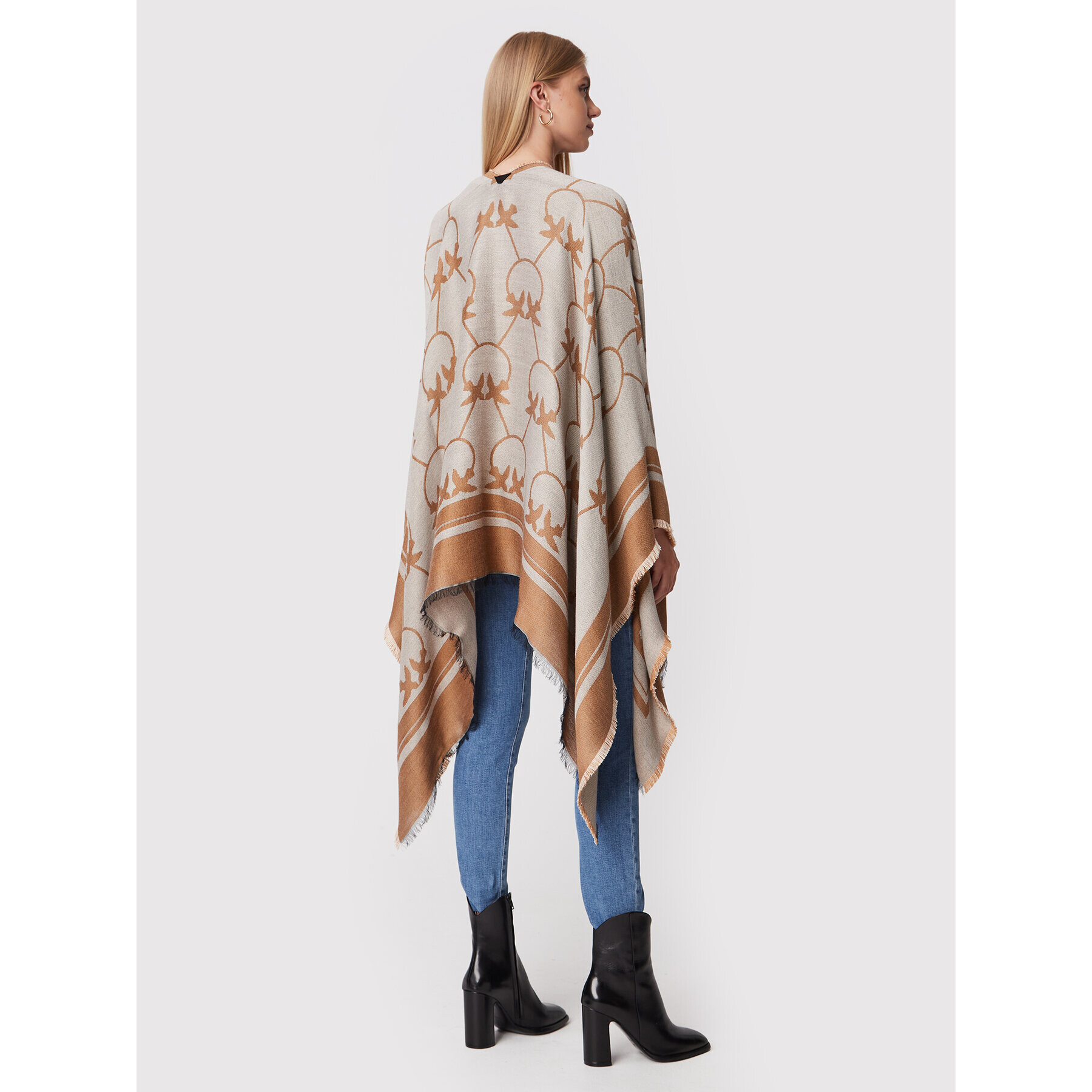 Pinko Poncho Podor 1G2069 Y7F9 Bej Regular Fit - Pled.ro