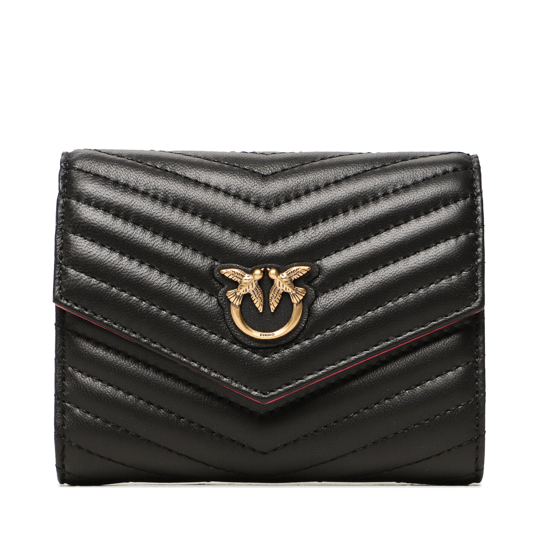 Pinko Portofel Mare de Damă Compact Wallet M PE 23 PCPL 100881 A0GK Negru - Pled.ro