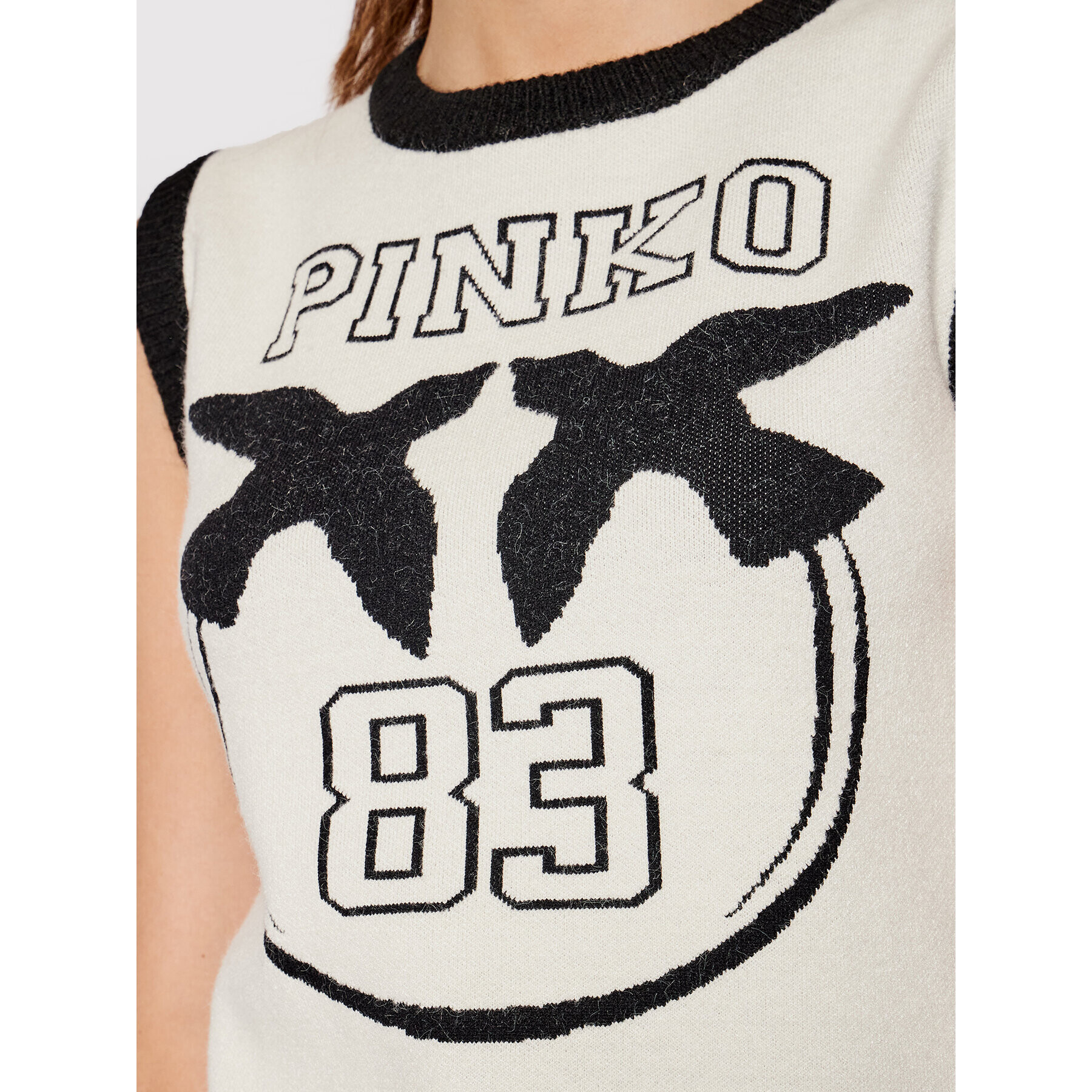 Pinko Pulover Anagni 20212 BLK01 1G16V9. Y7HD Bej Regular Fit - Pled.ro