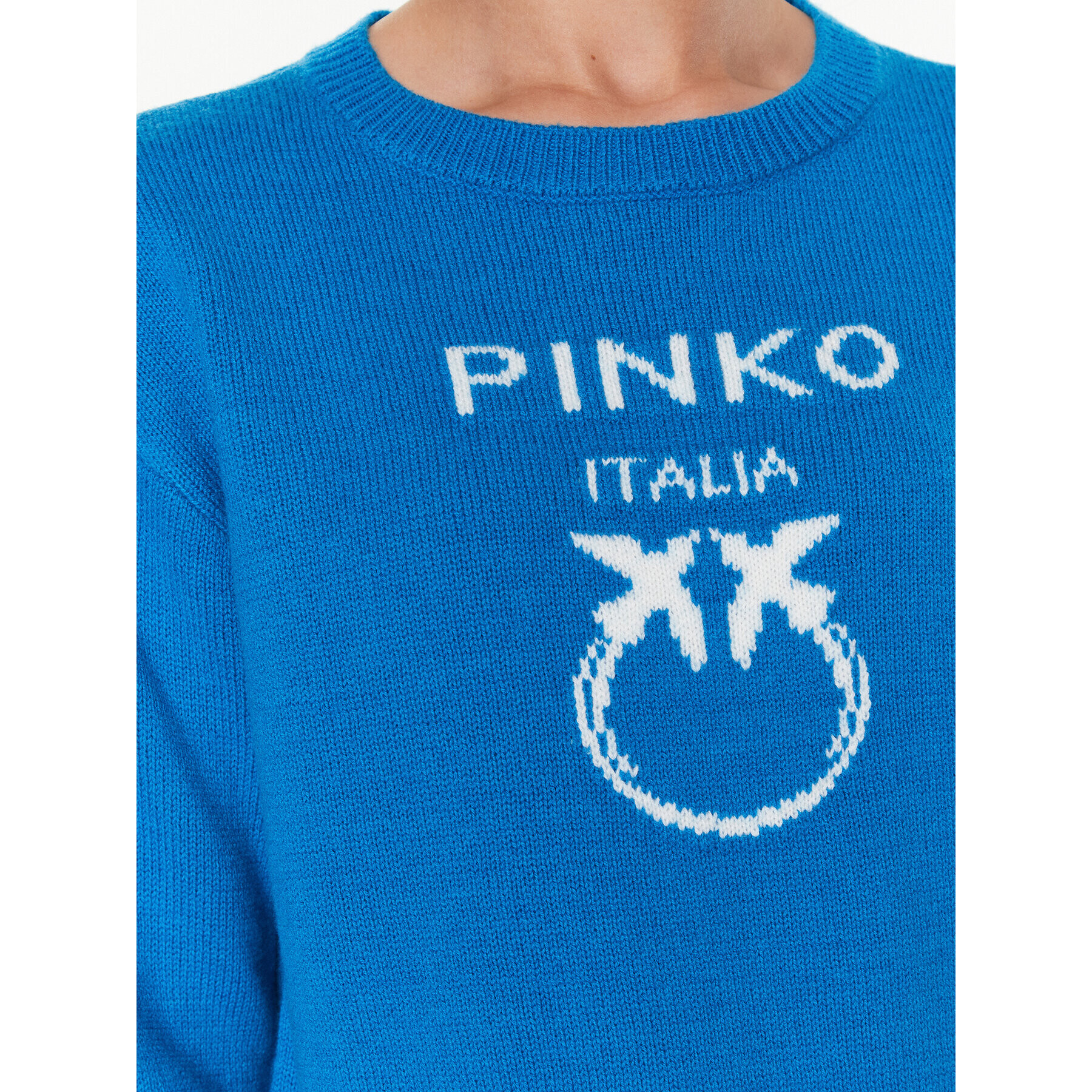 Pinko Pulover Burgos 100414 Y7Z4 Albastru Regular Fit - Pled.ro