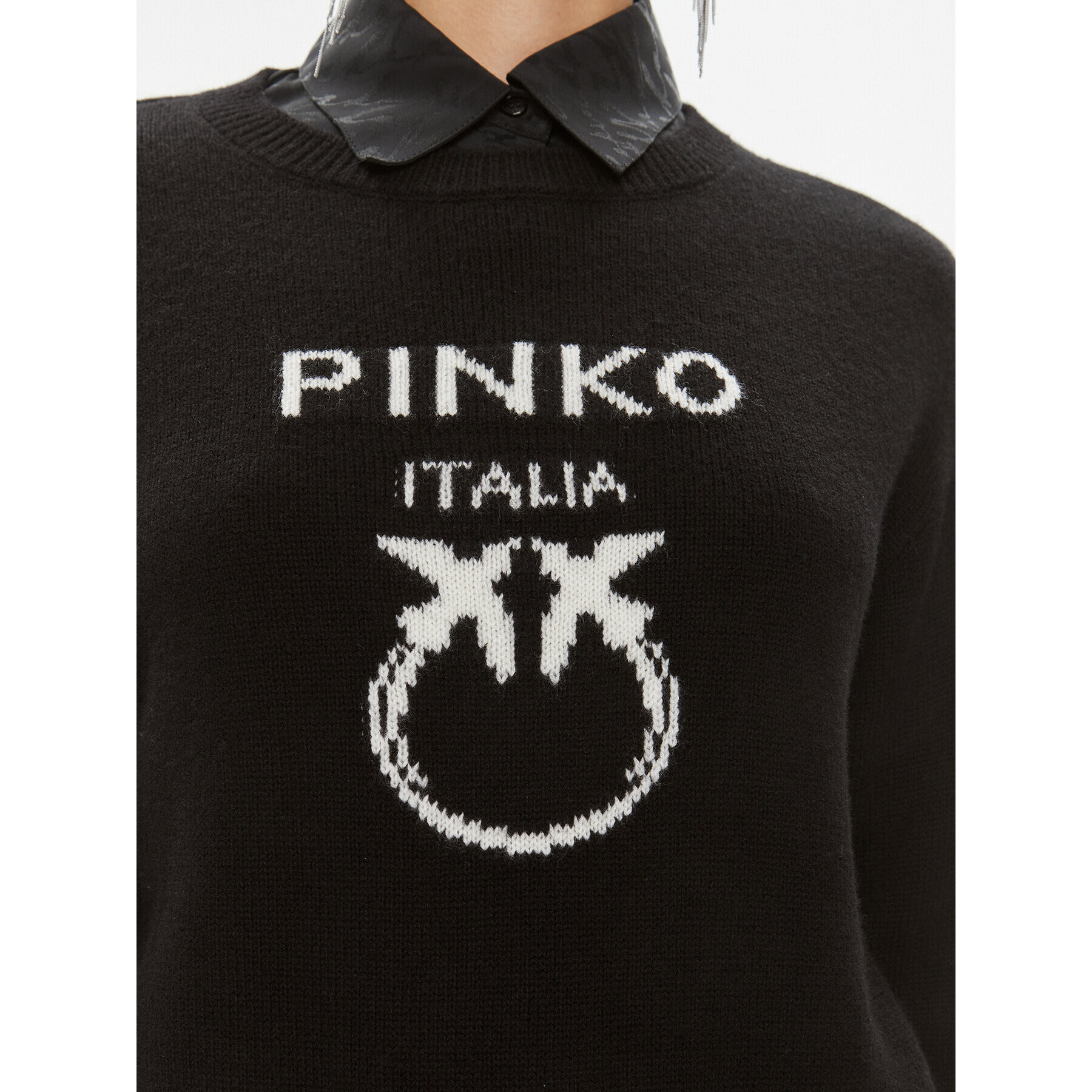 Pinko Pulover Burgos 100414 Y7Z4 Negru Regular Fit - Pled.ro