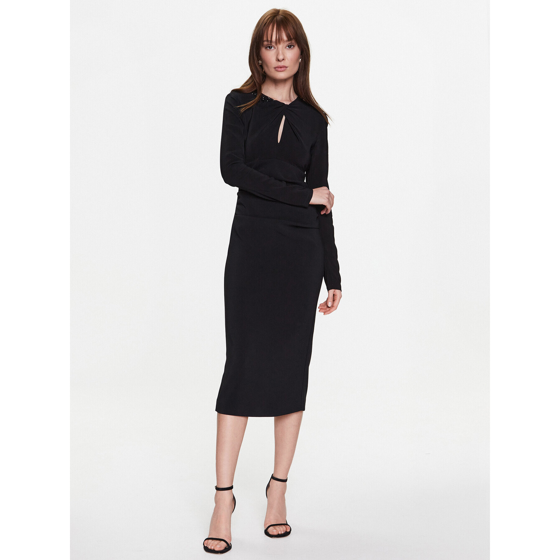 Pinko Rochie cocktail 100111 A0GM Negru Regular Fit - Pled.ro