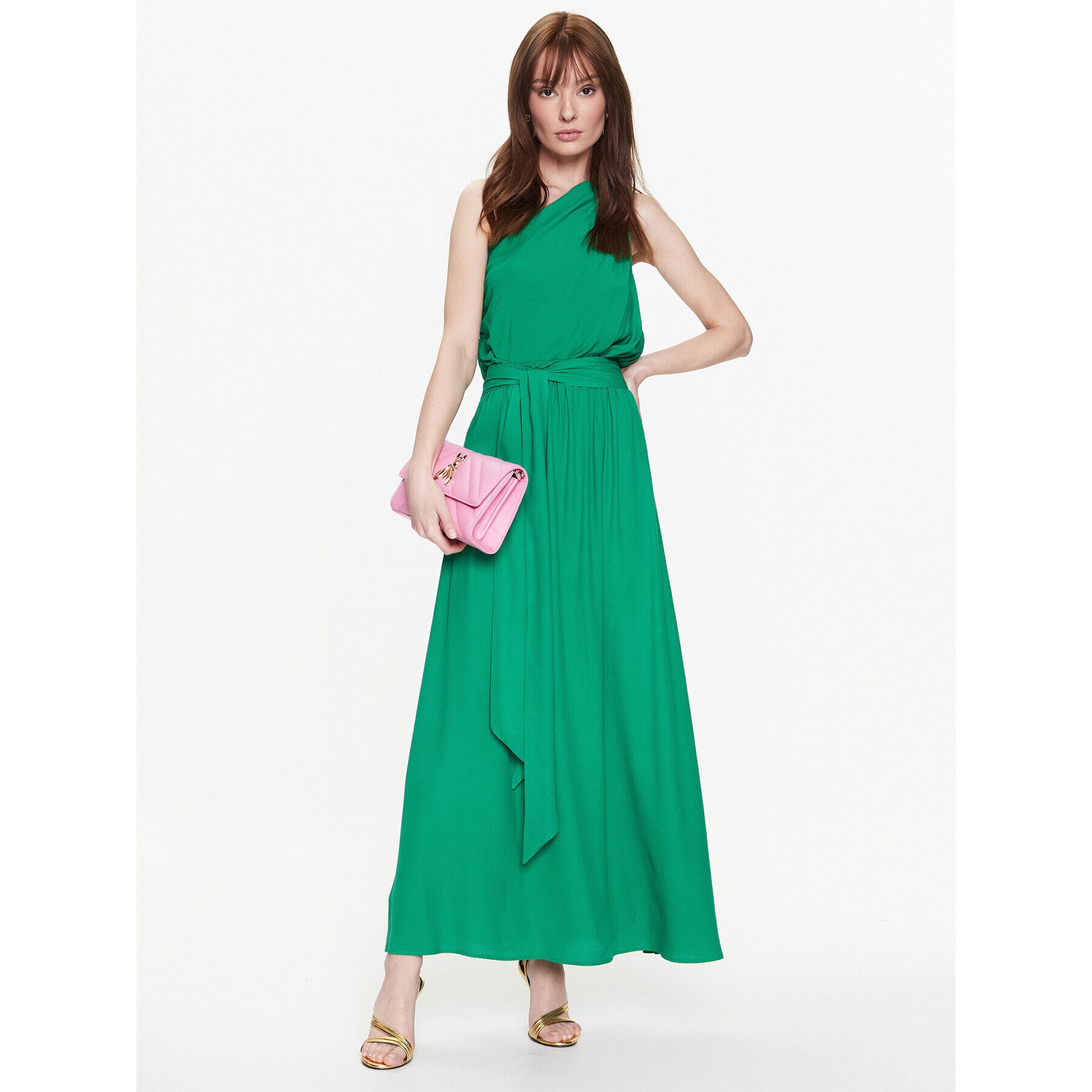 Pinko Rochie cocktail 100997 A0TP Verde Regular Fit - Pled.ro