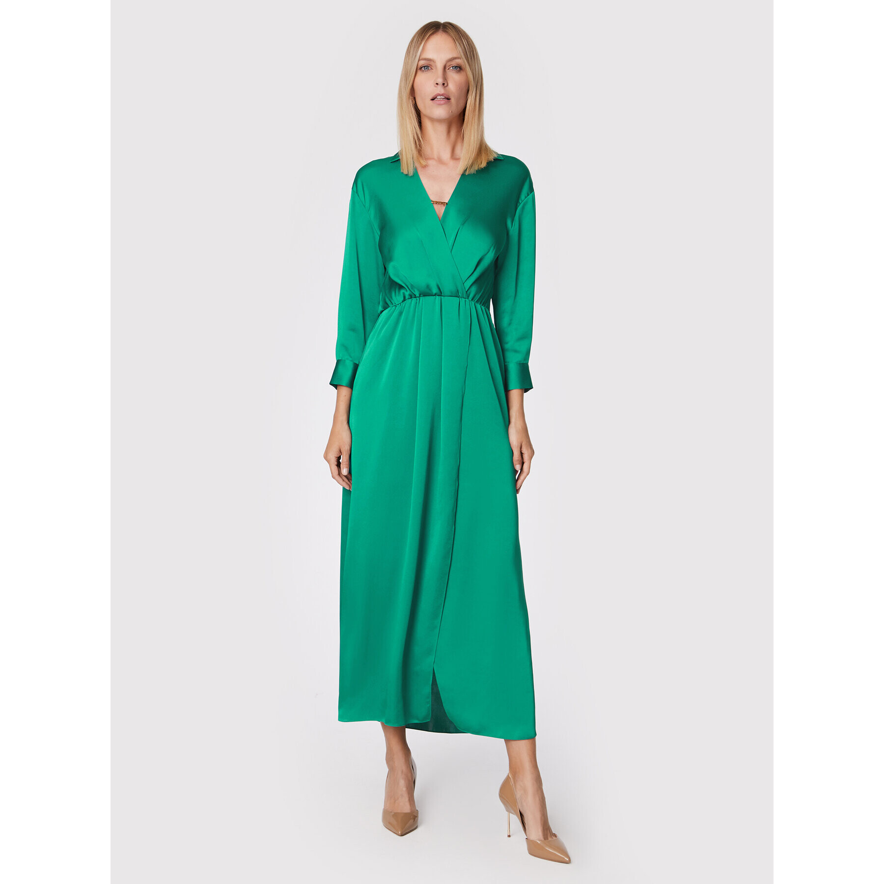 Pinko Rochie cocktail Amanda 1G1801 Y7T4 Verde Regular Fit - Pled.ro