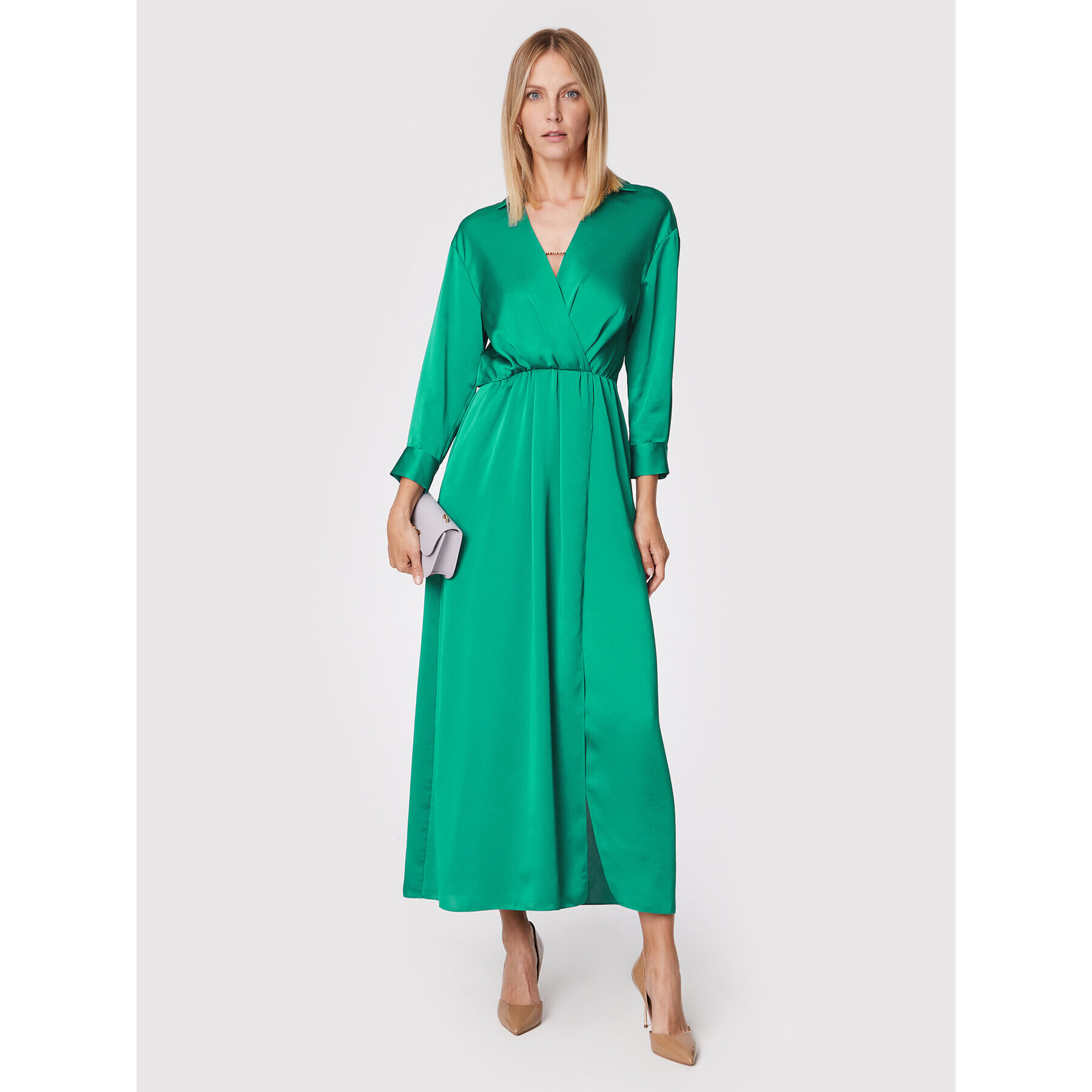 Pinko Rochie cocktail Amanda 1G1801 Y7T4 Verde Regular Fit - Pled.ro