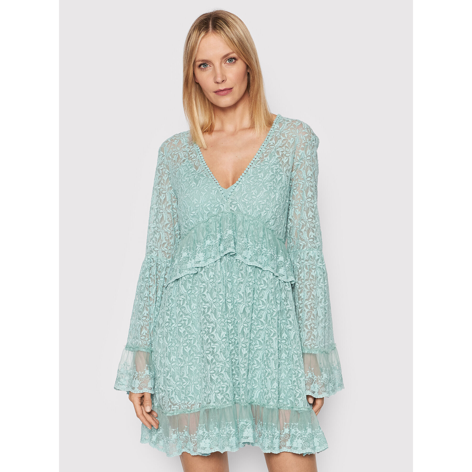 Pinko Rochie cocktail Angulliara 1G1767 Y7RX Verde Regular Fit - Pled.ro