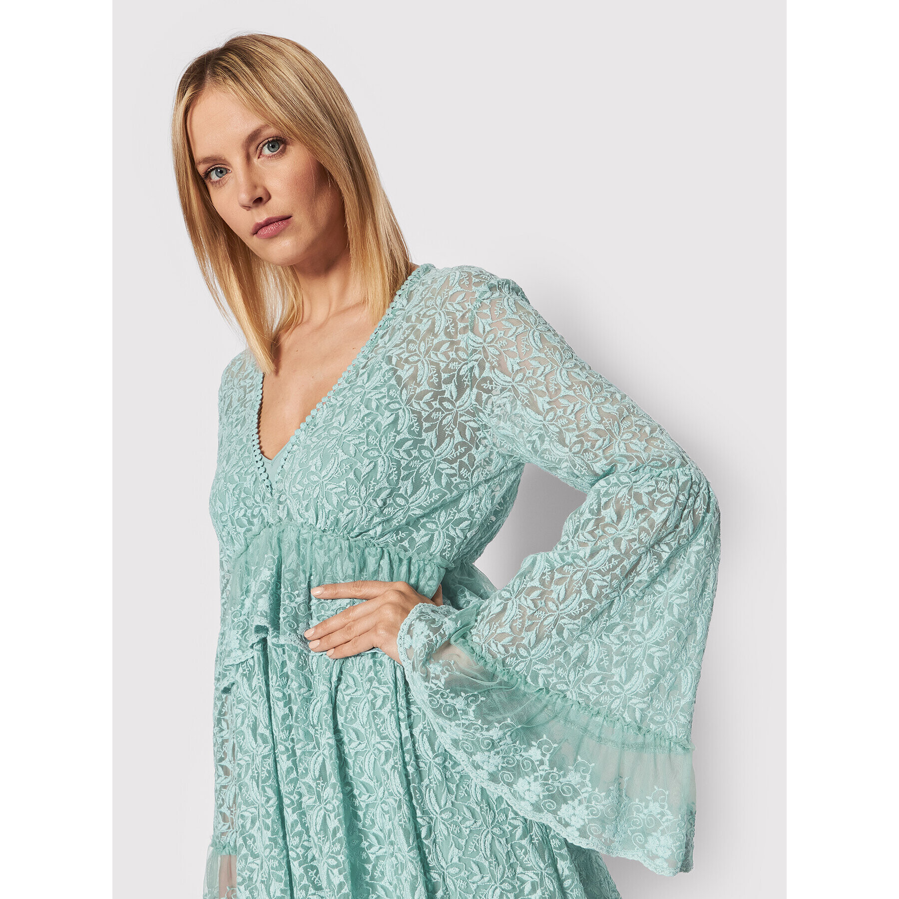 Pinko Rochie cocktail Angulliara 1G1767 Y7RX Verde Regular Fit - Pled.ro