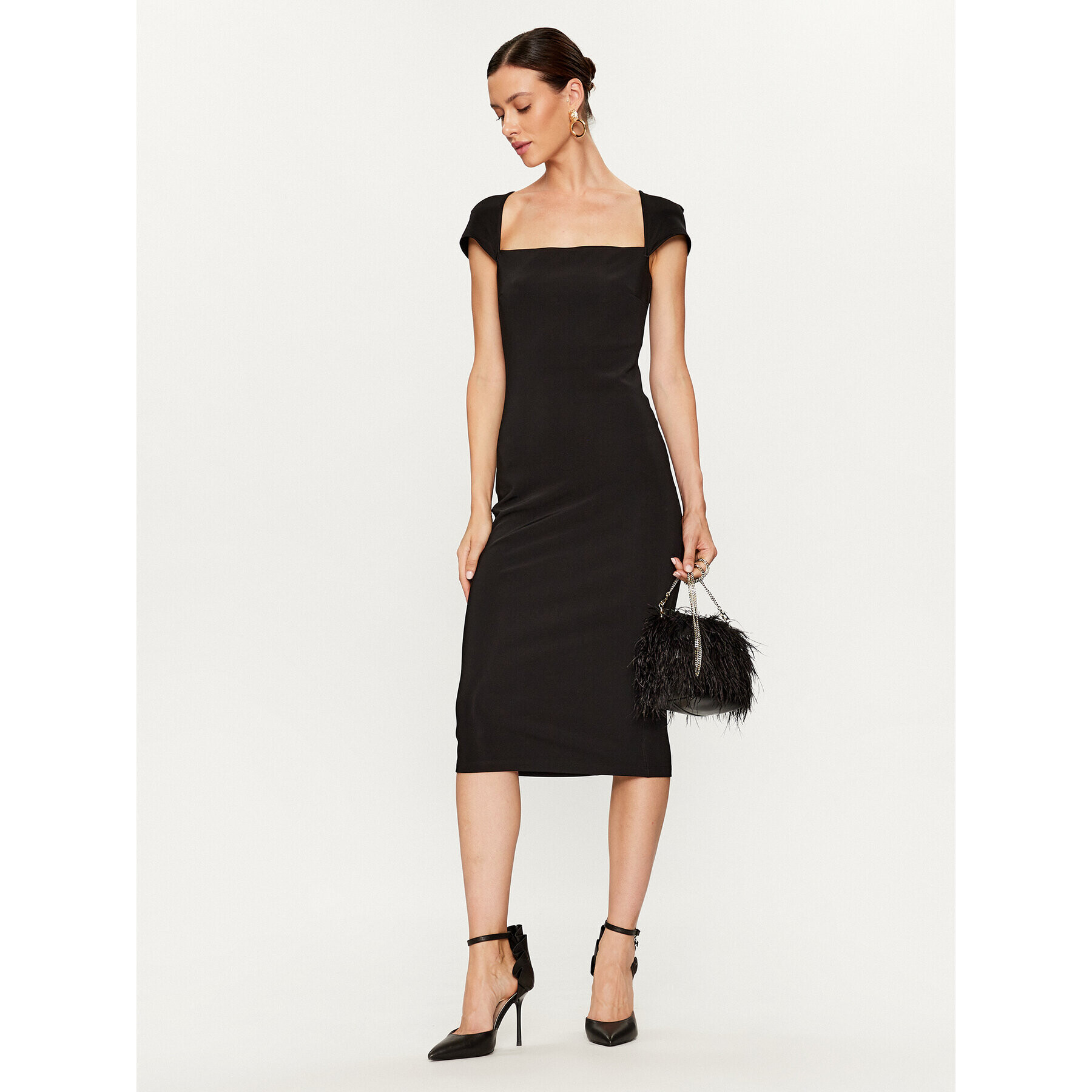 Pinko Rochie cocktail Astrid 102324 A04I Negru Slim Fit - Pled.ro