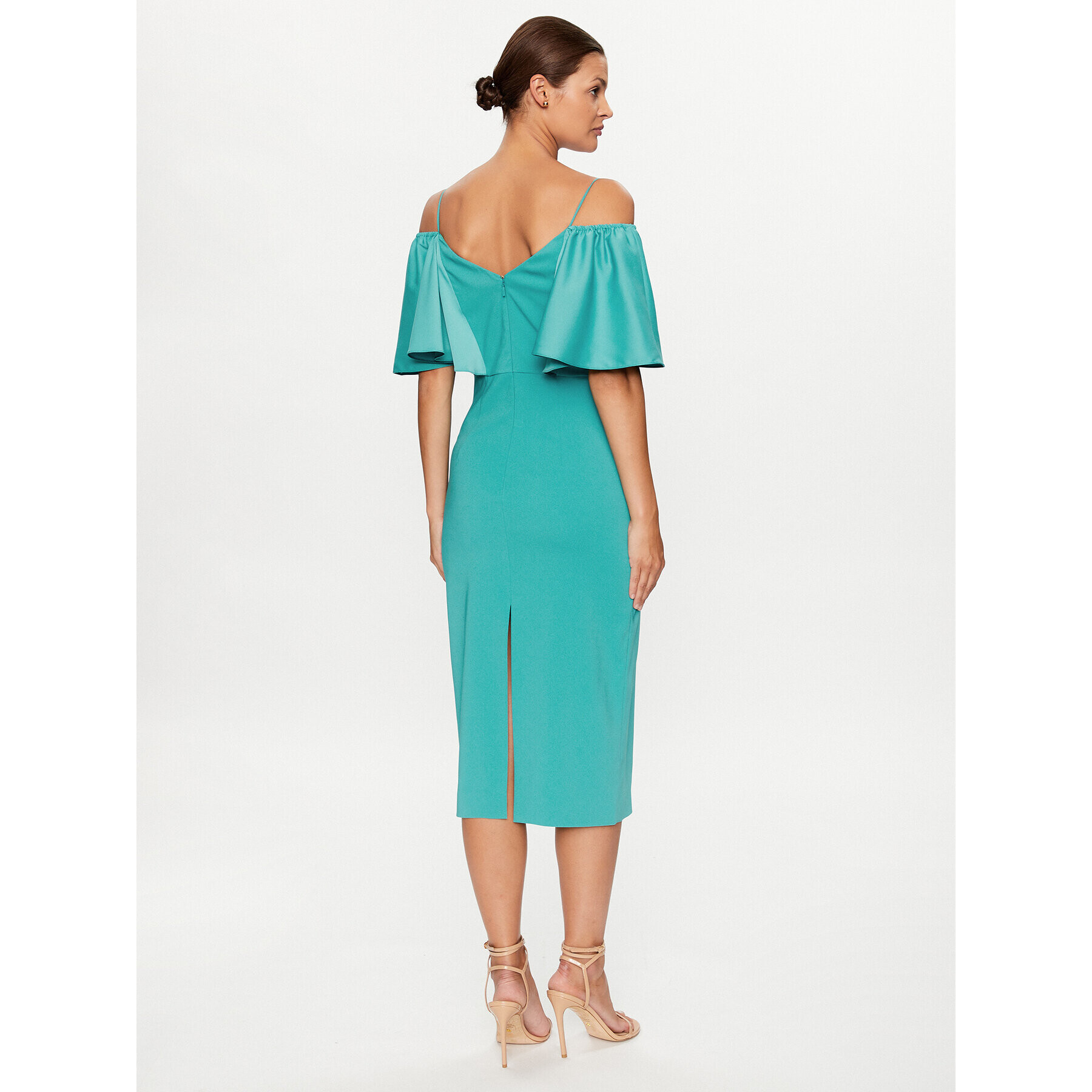 Pinko Rochie cocktail La Carlota 100034 A0GI Verde Regular Fit - Pled.ro