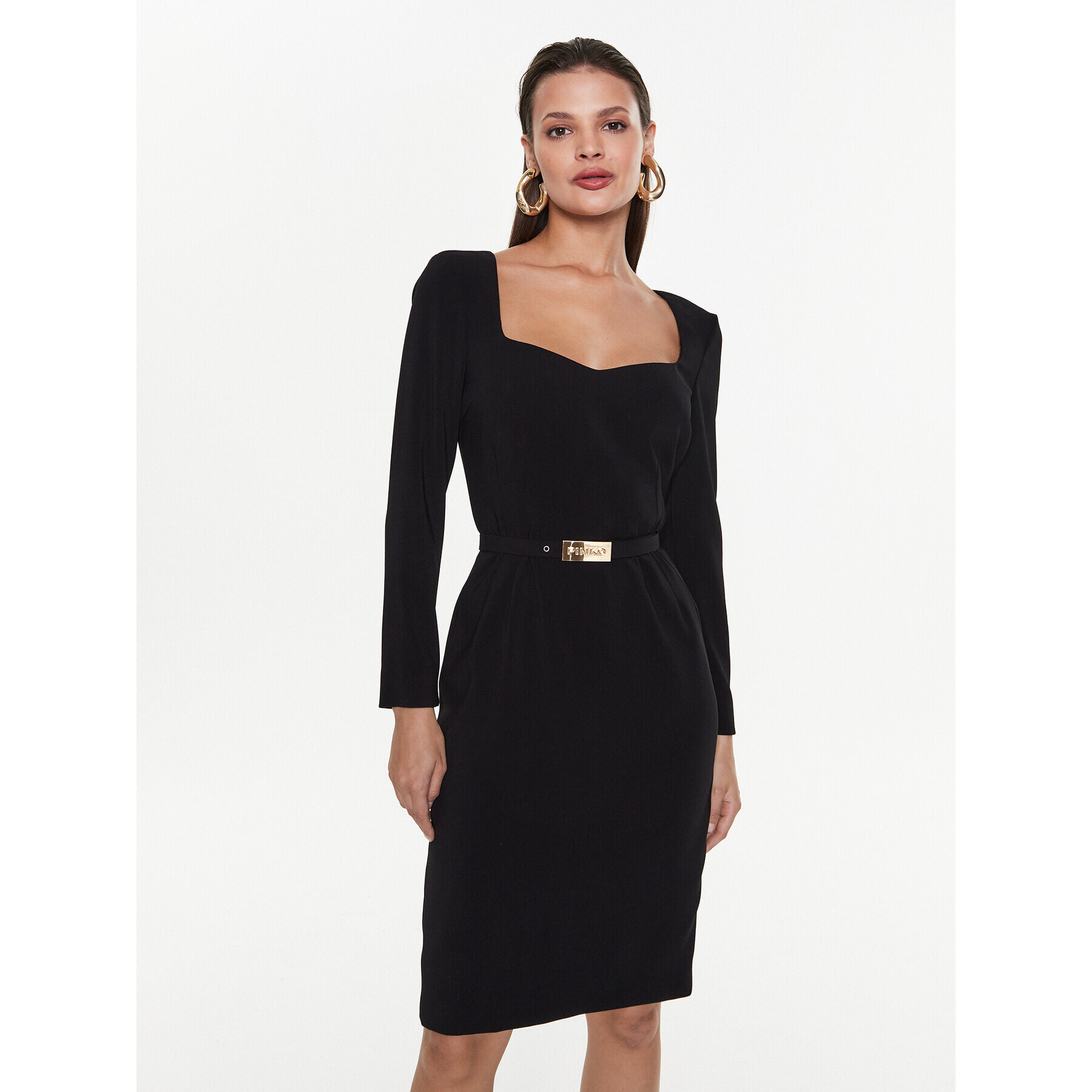 Pinko Rochie cocktail Mendosa 100559 7624 Negru Regular Fit - Pled.ro