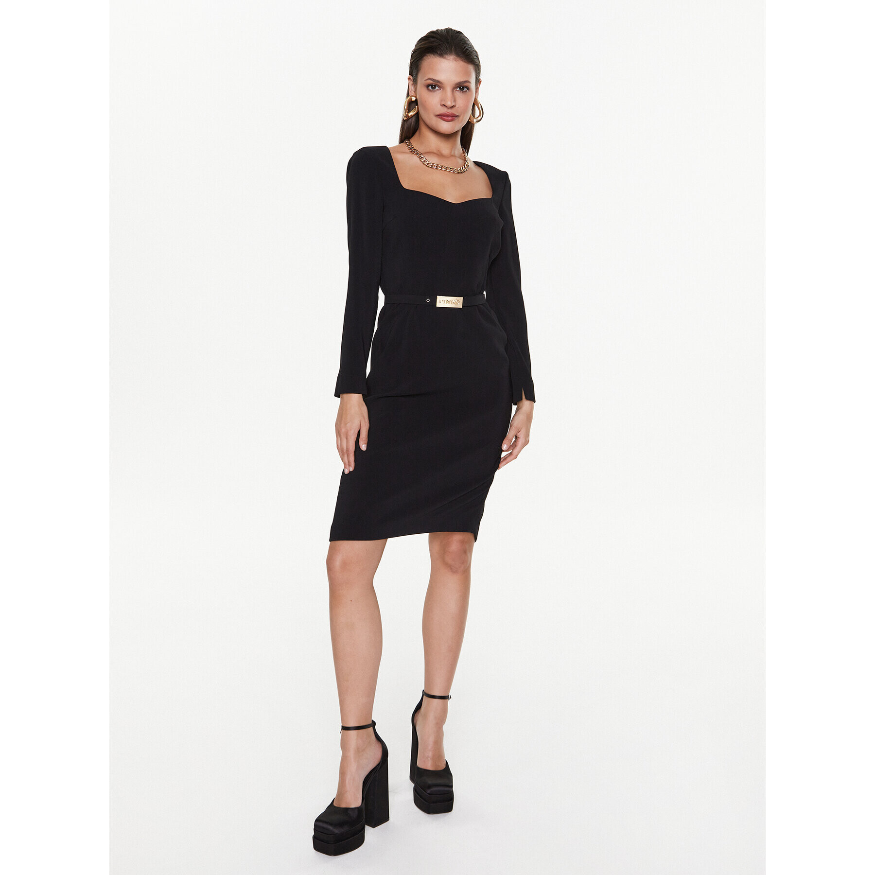 Pinko Rochie cocktail Mendosa 100559 7624 Negru Regular Fit - Pled.ro