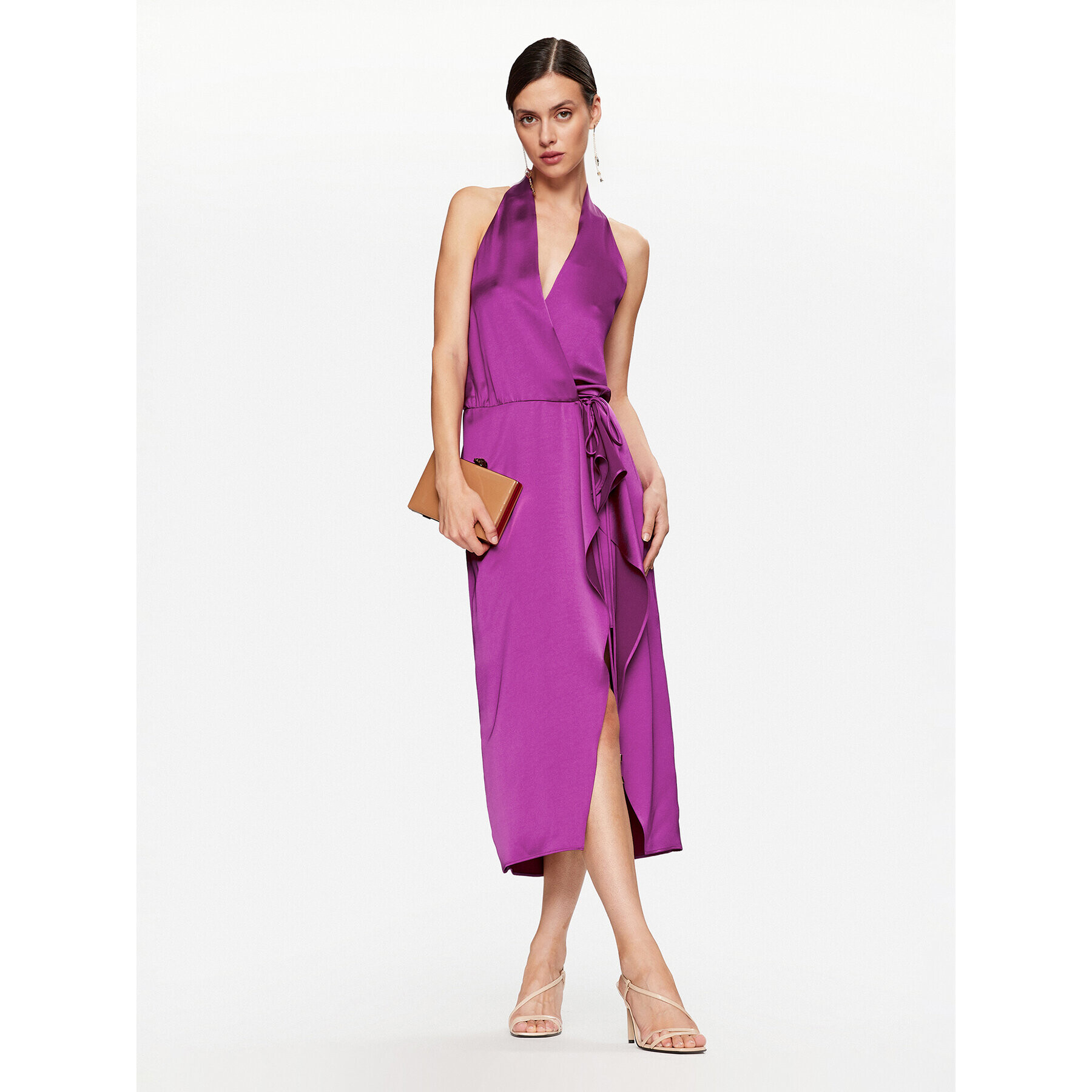 Pinko Rochie cocktail Protone Abito AI 23-24 PDTI 101613 Z345 Violet Regular Fit - Pled.ro