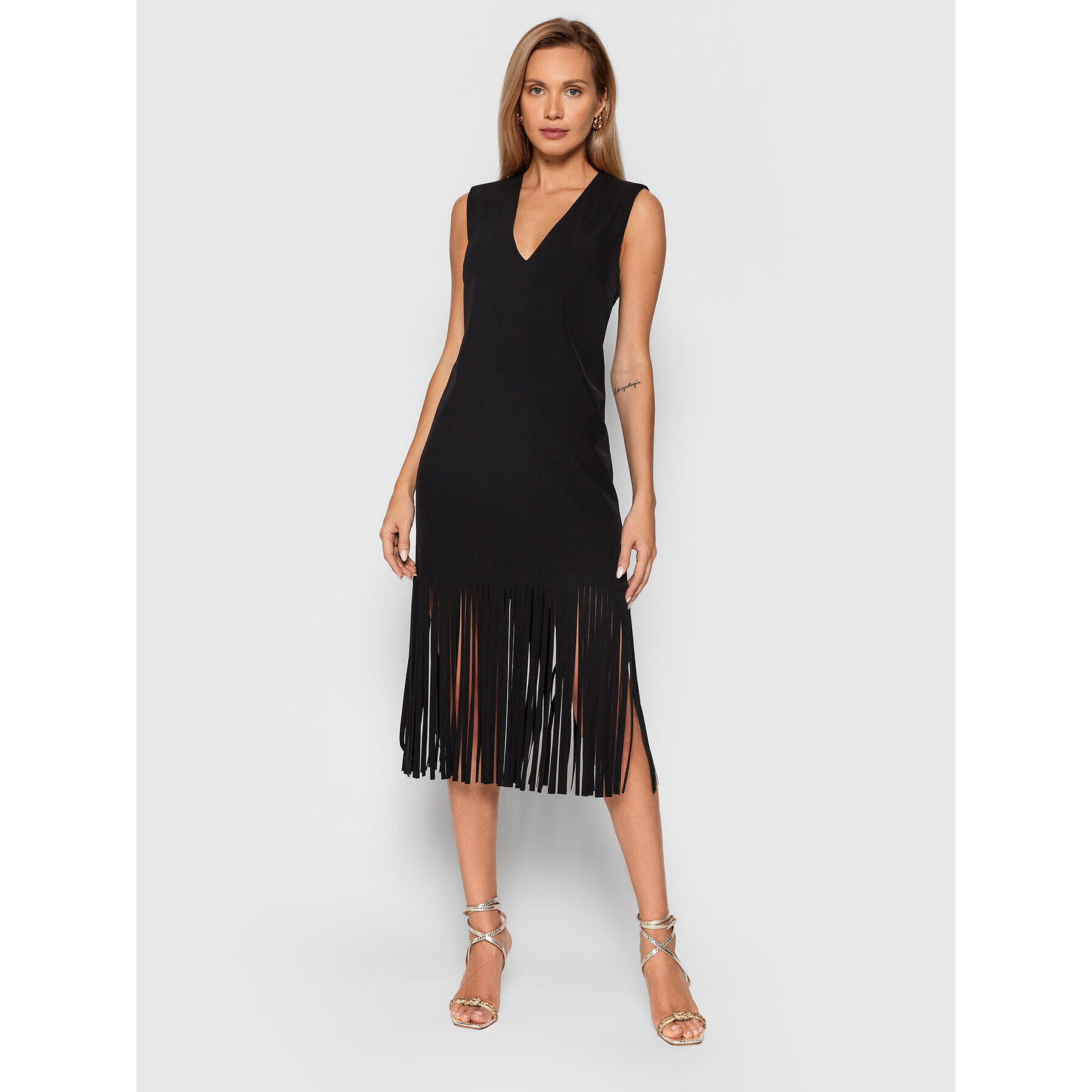 Pinko Rochie cocktail UNIQUENESS Percorrere 1Q109S 8630 Negru Slim Fit - Pled.ro