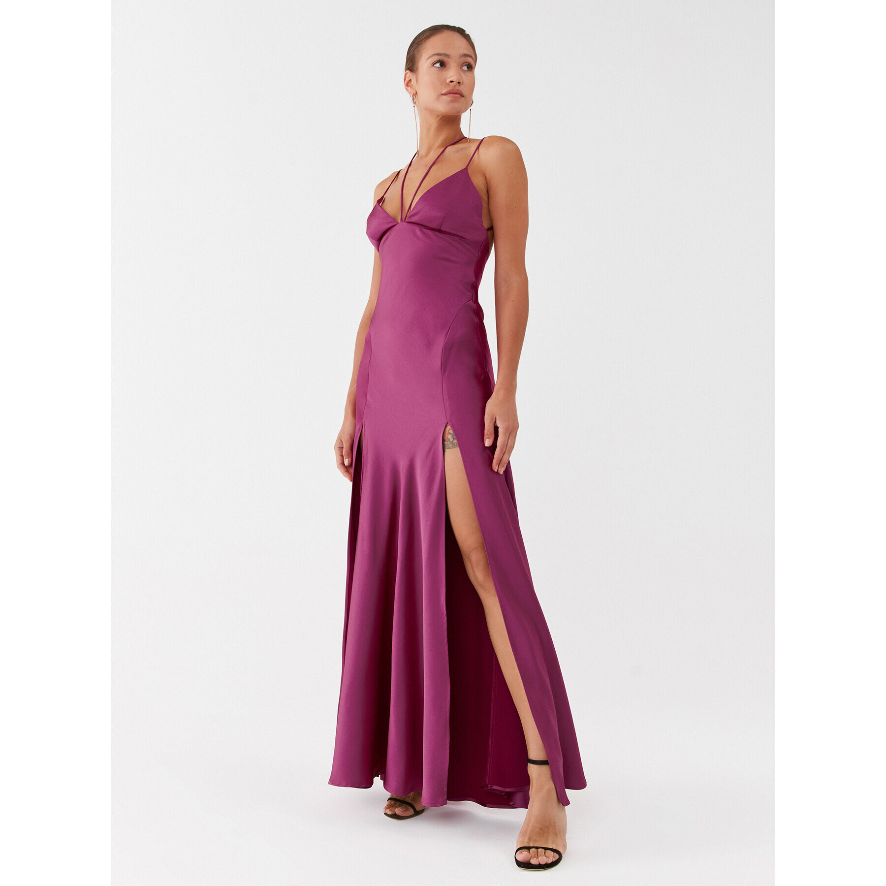 Pinko Rochie de seară Fissione Abito 101622 Z345 Violet Regular Fit - Pled.ro