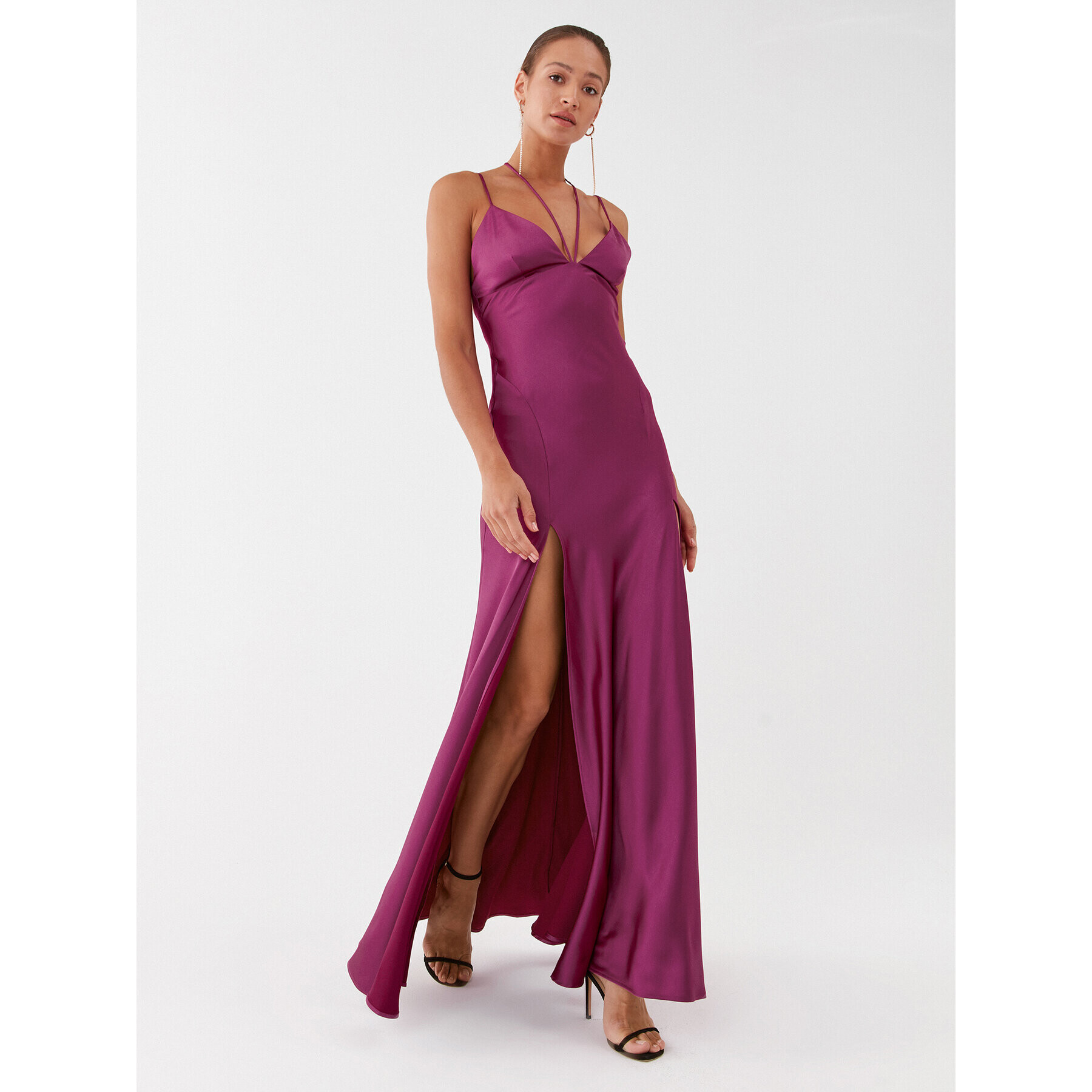 Pinko Rochie de seară Fissione Abito 101622 Z345 Violet Regular Fit - Pled.ro