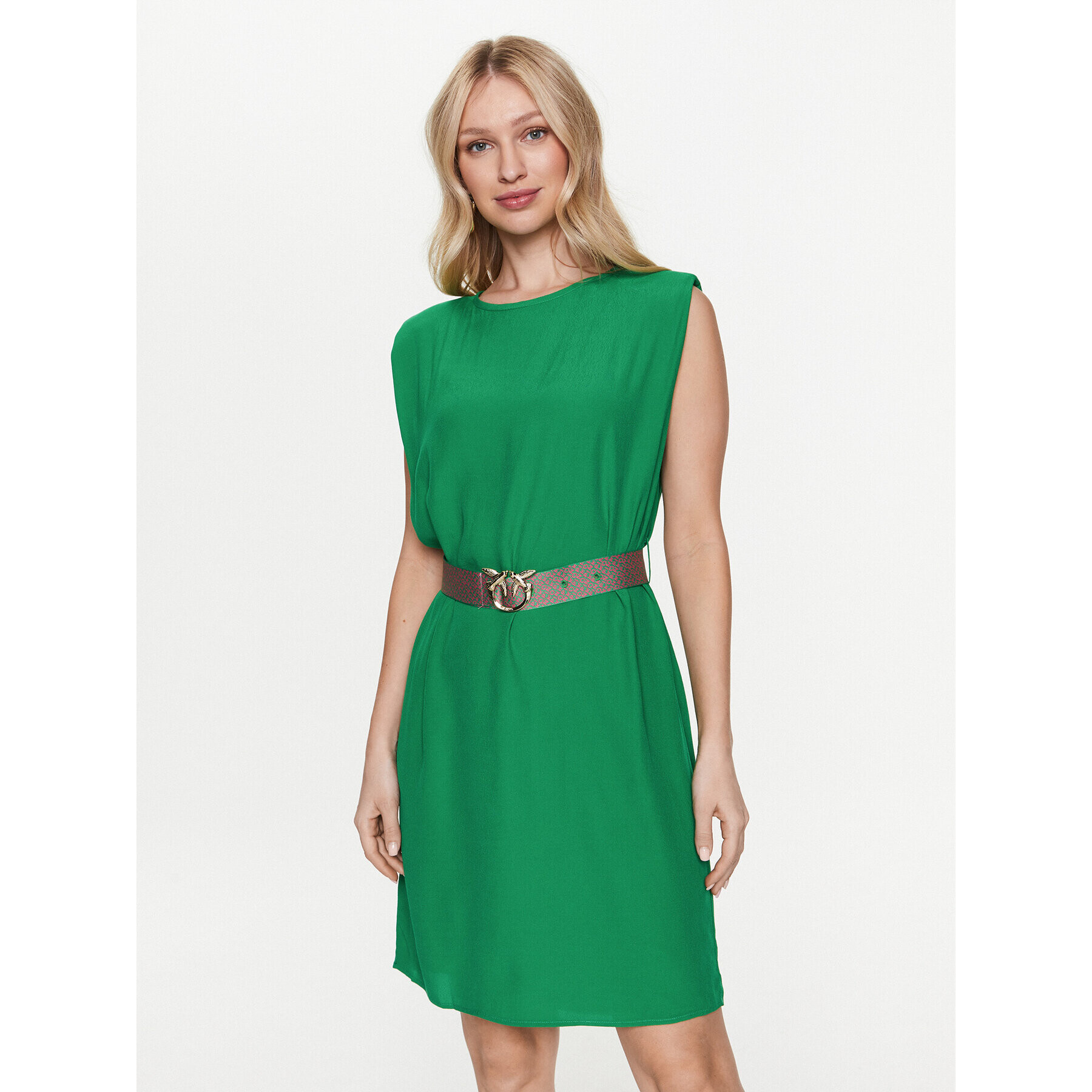 Pinko Rochie de zi 101138 A0US Verde Regular Fit - Pled.ro