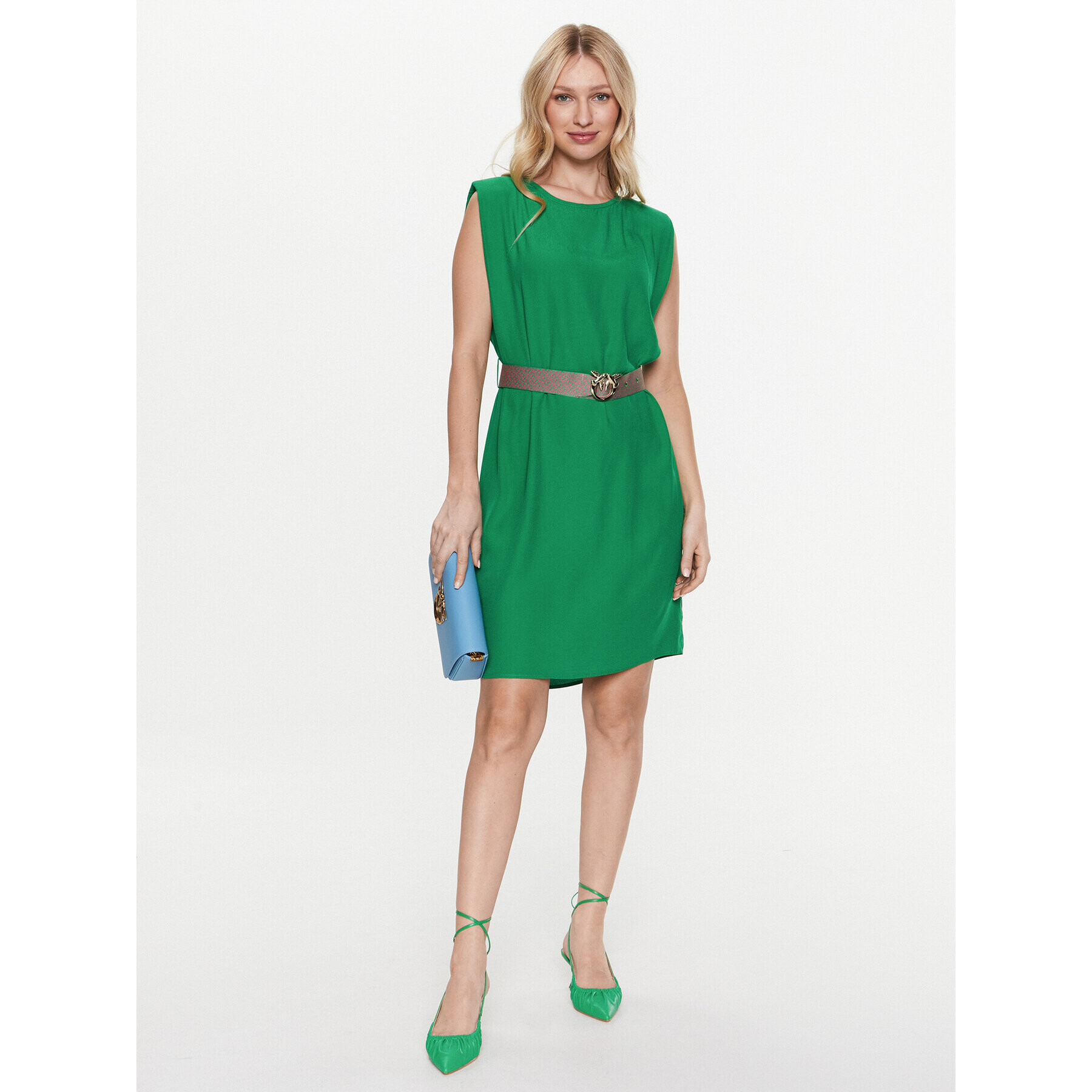 Pinko Rochie de zi 101138 A0US Verde Regular Fit - Pled.ro