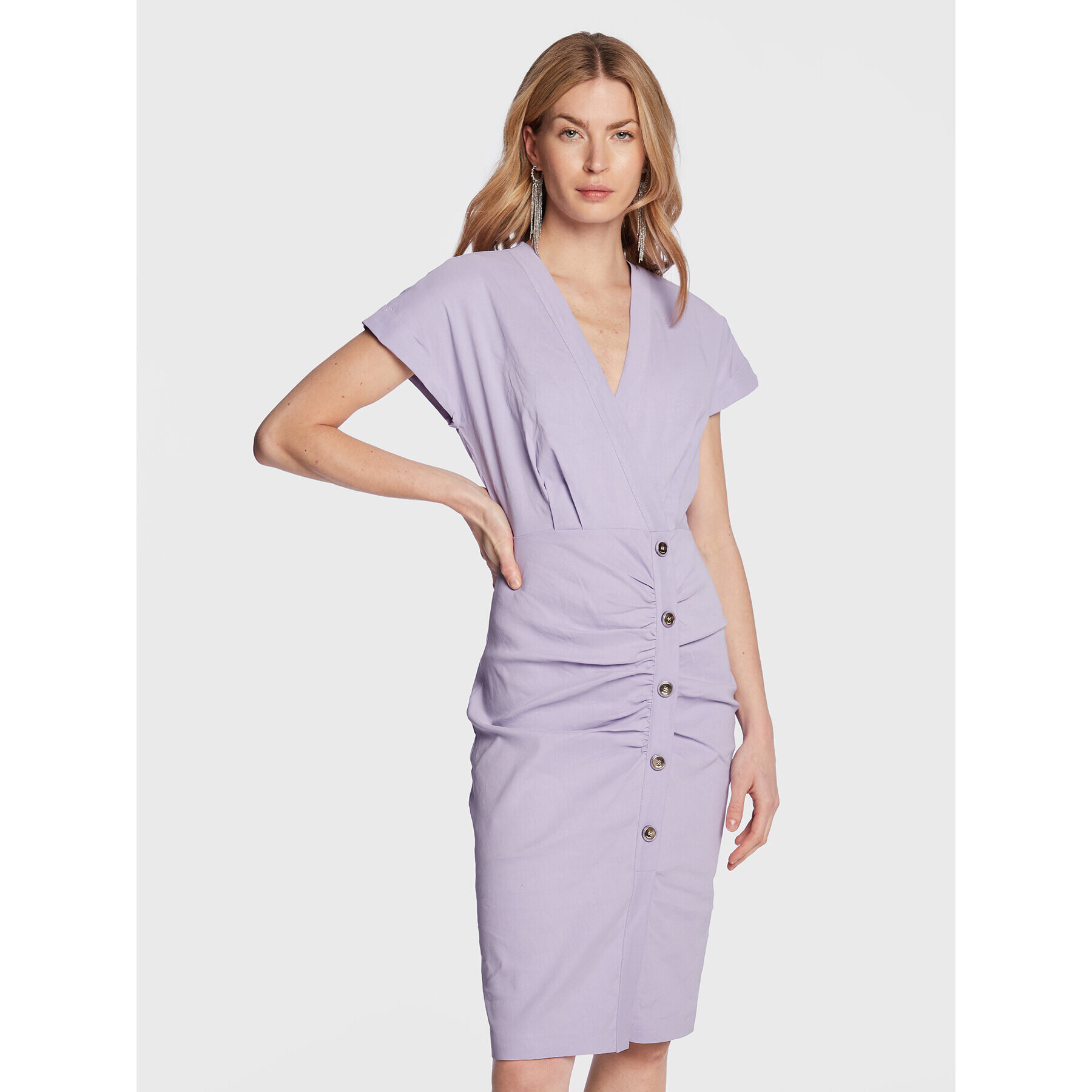 Pinko Rochie de zi Agitato 100532 A0IM Violet Regular Fit - Pled.ro