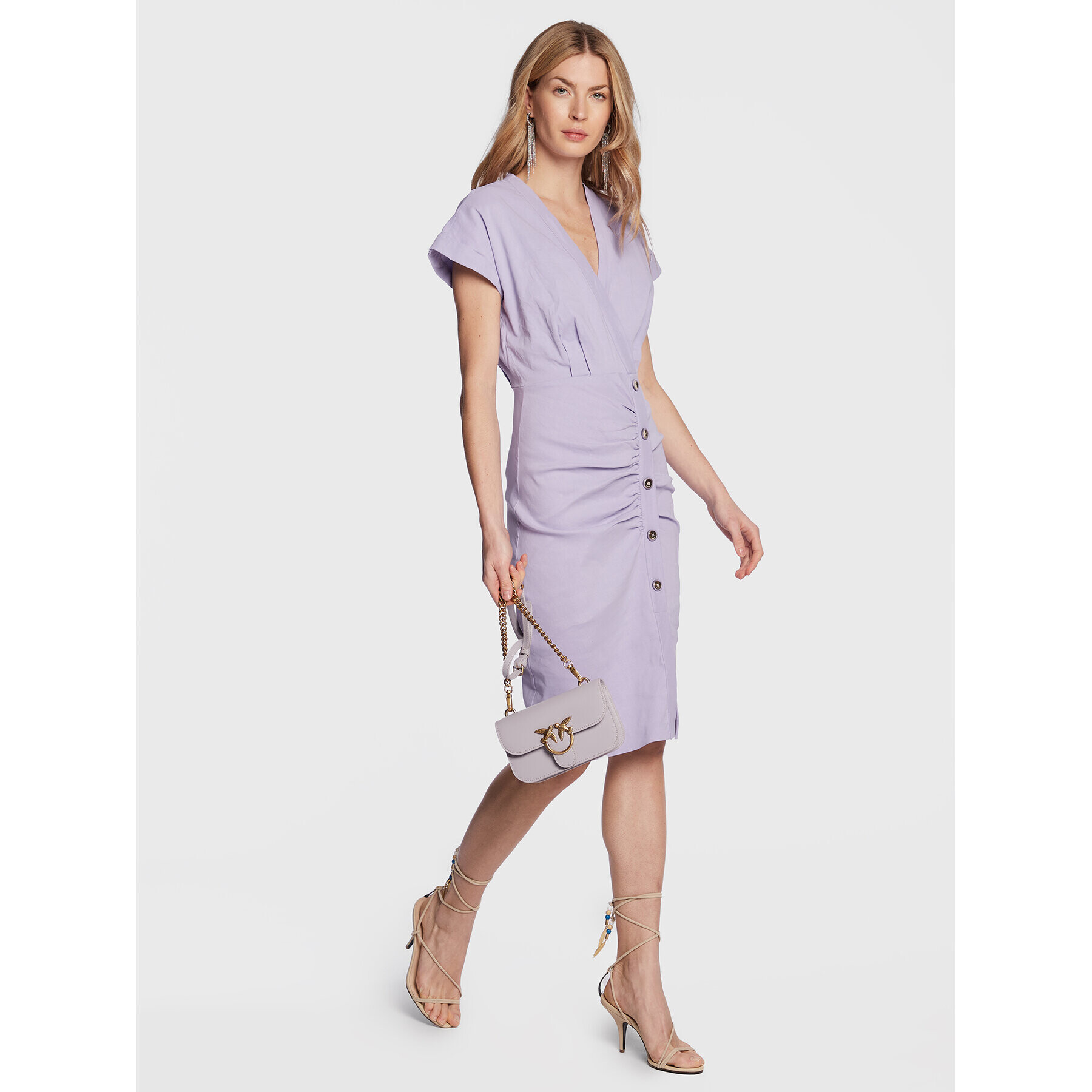 Pinko Rochie de zi Agitato 100532 A0IM Violet Regular Fit - Pled.ro