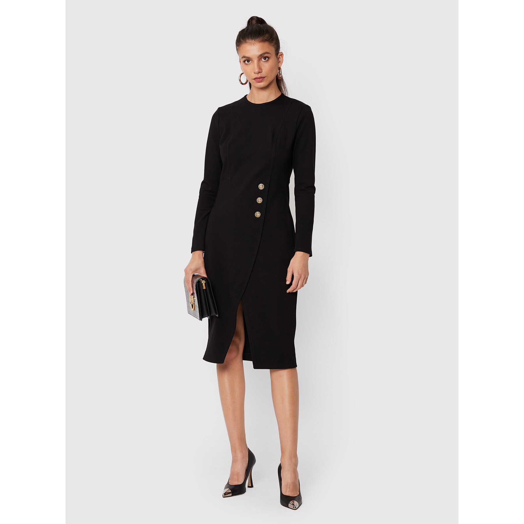 Pinko Rochie de zi Altea 1G1892 1739 Negru Regular Fit - Pled.ro