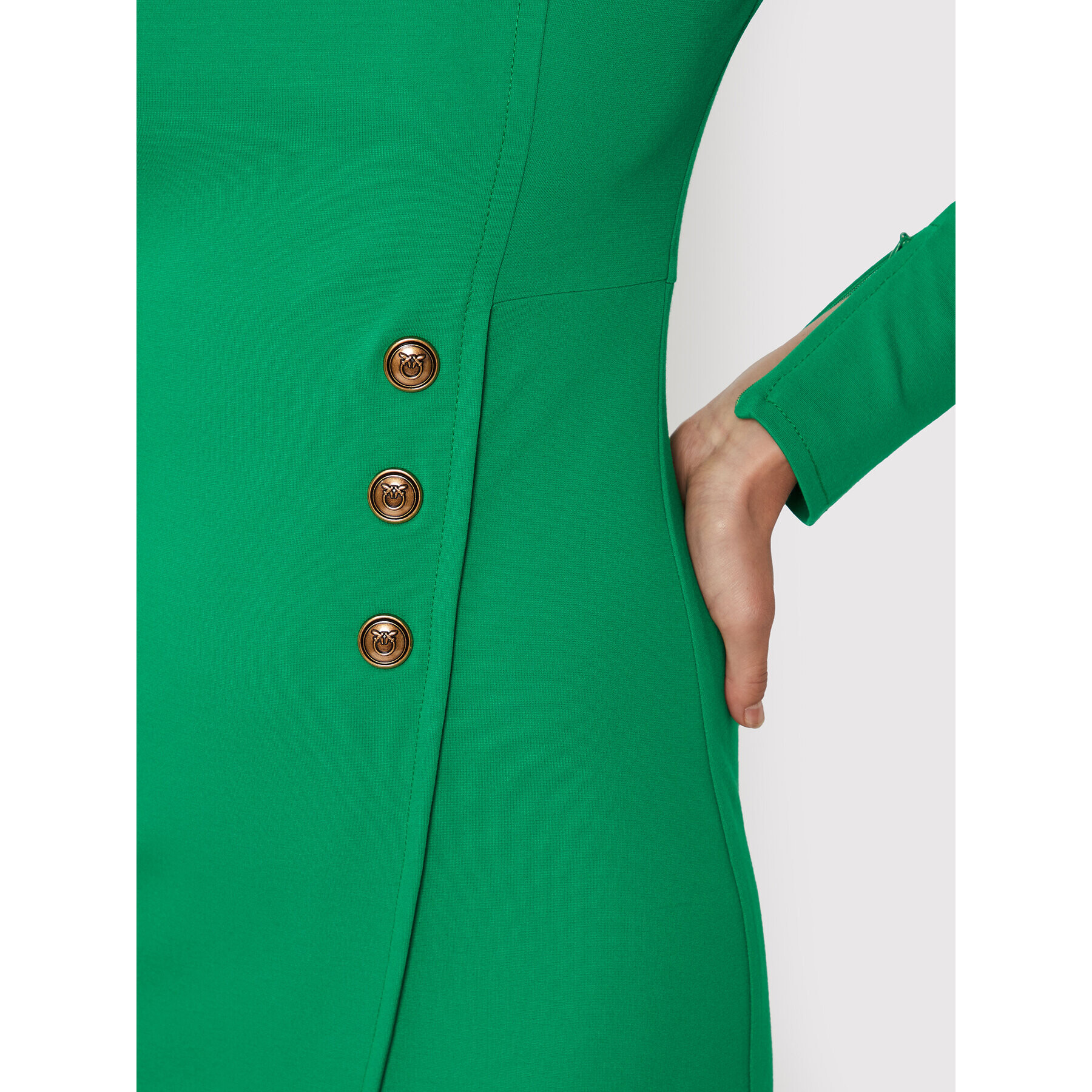 Pinko Rochie de zi Altea 1G1892 1739 Verde Regular Fit - Pled.ro