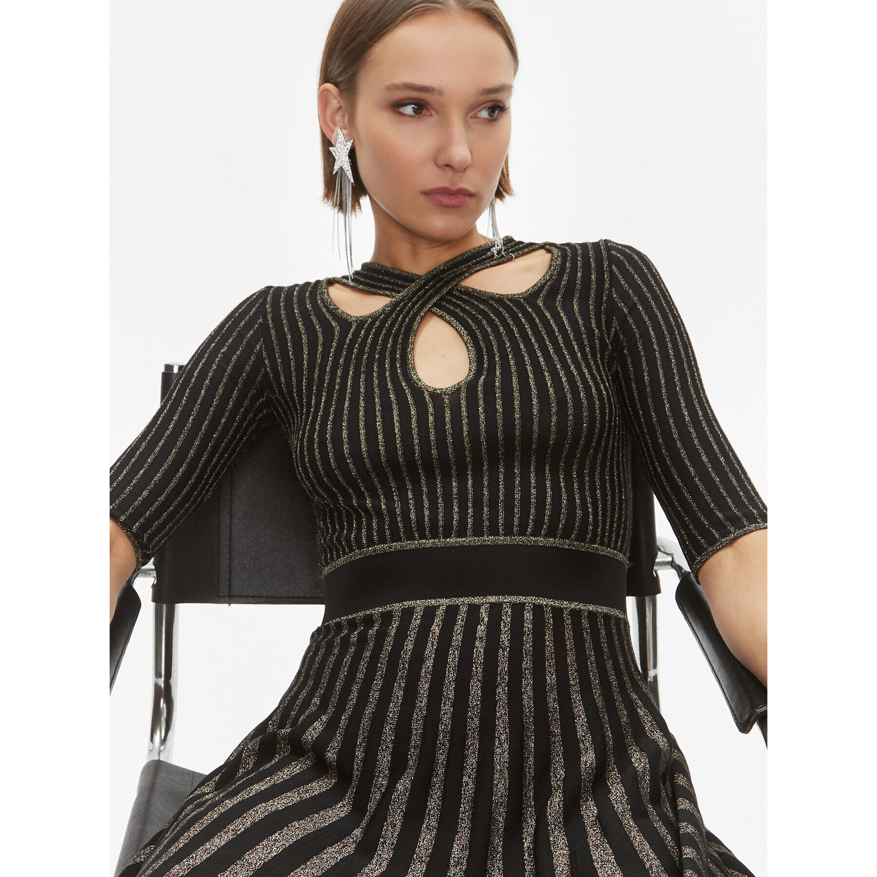 Pinko Rochie de zi Bitter 100413 A0L0 Negru Regular Fit - Pled.ro