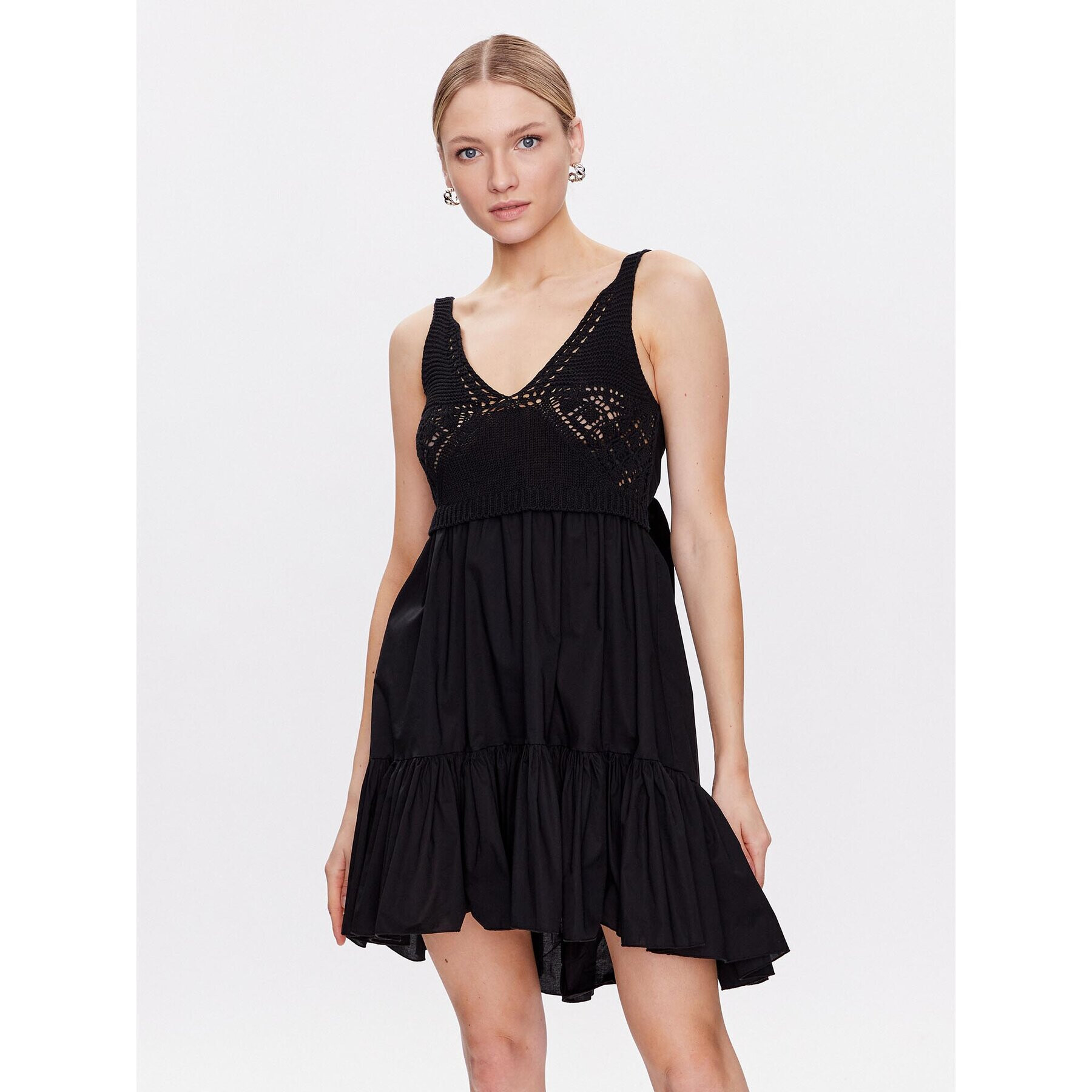 Pinko Rochie de zi Fermio 101162 A0TS Negru Regular Fit - Pled.ro