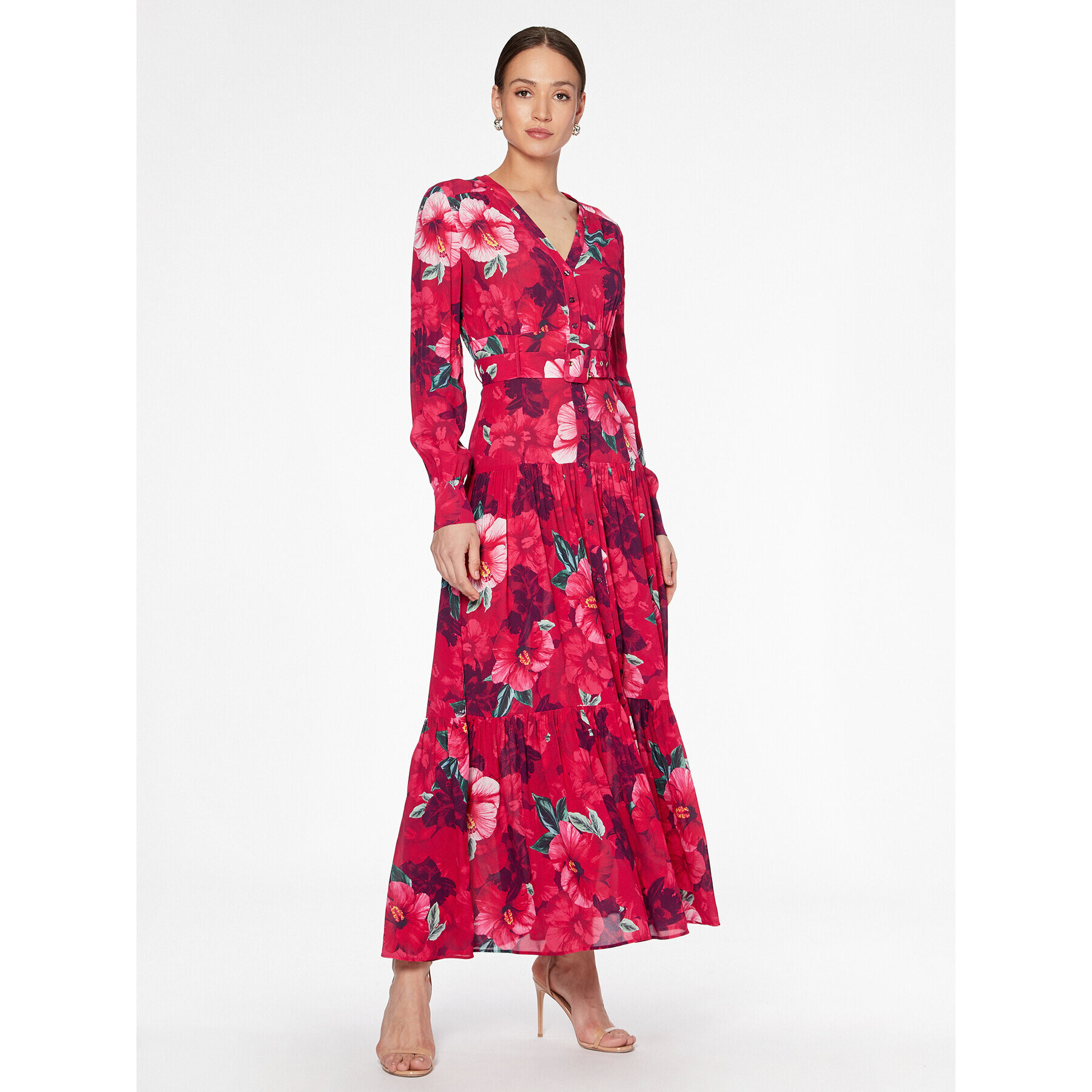 Pinko Rochie tip cămașă 100520 A0JI Roz Regular Fit - Pled.ro