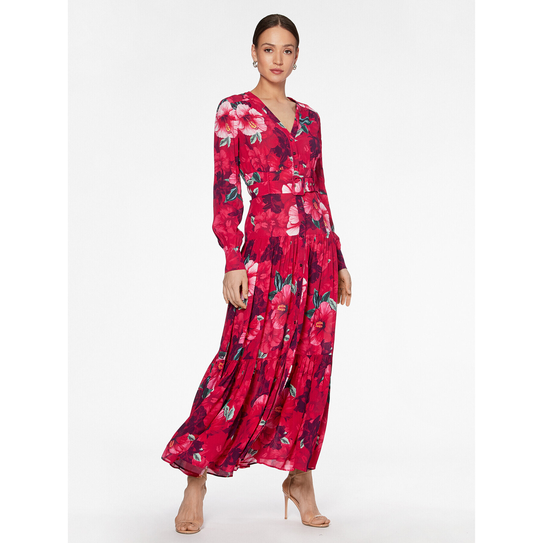 Pinko Rochie tip cămașă 100520 A0JI Roz Regular Fit - Pled.ro