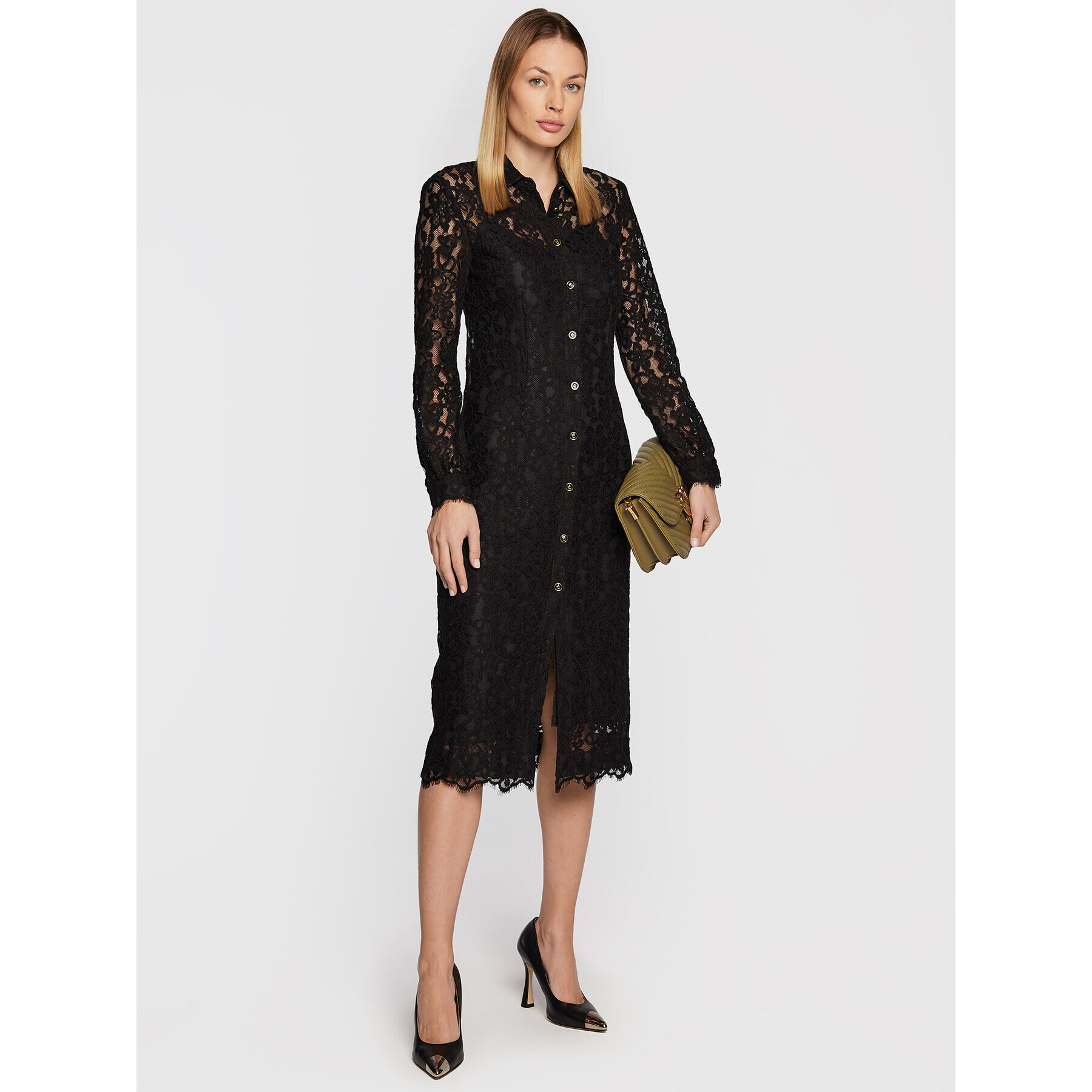 Pinko Rochie tip cămașă Adelita 1G18GA 4853 Negru Regular Fit - Pled.ro