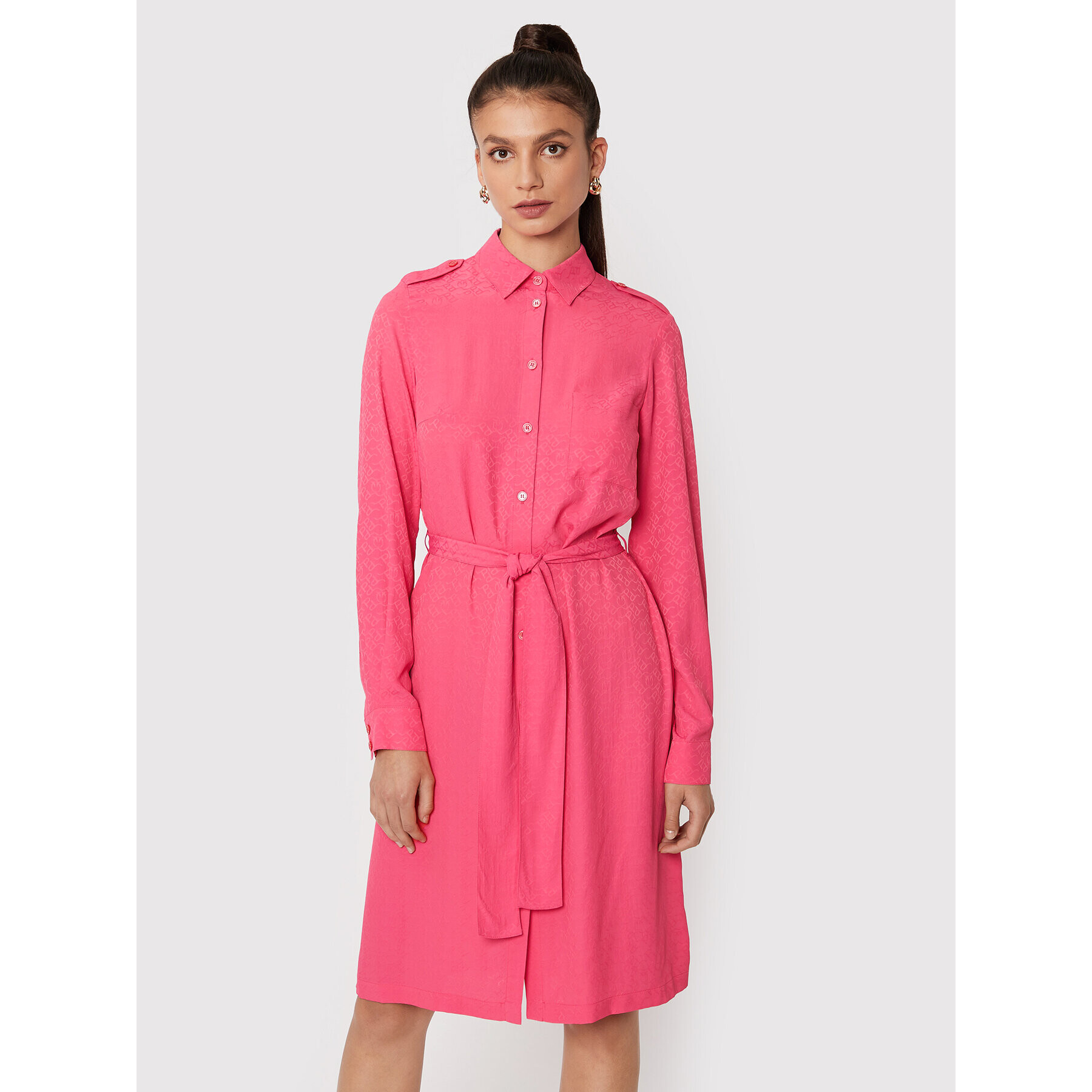 Pinko Rochie tip cămașă Alicia 1G1895 A01P Roz Regular Fit - Pled.ro