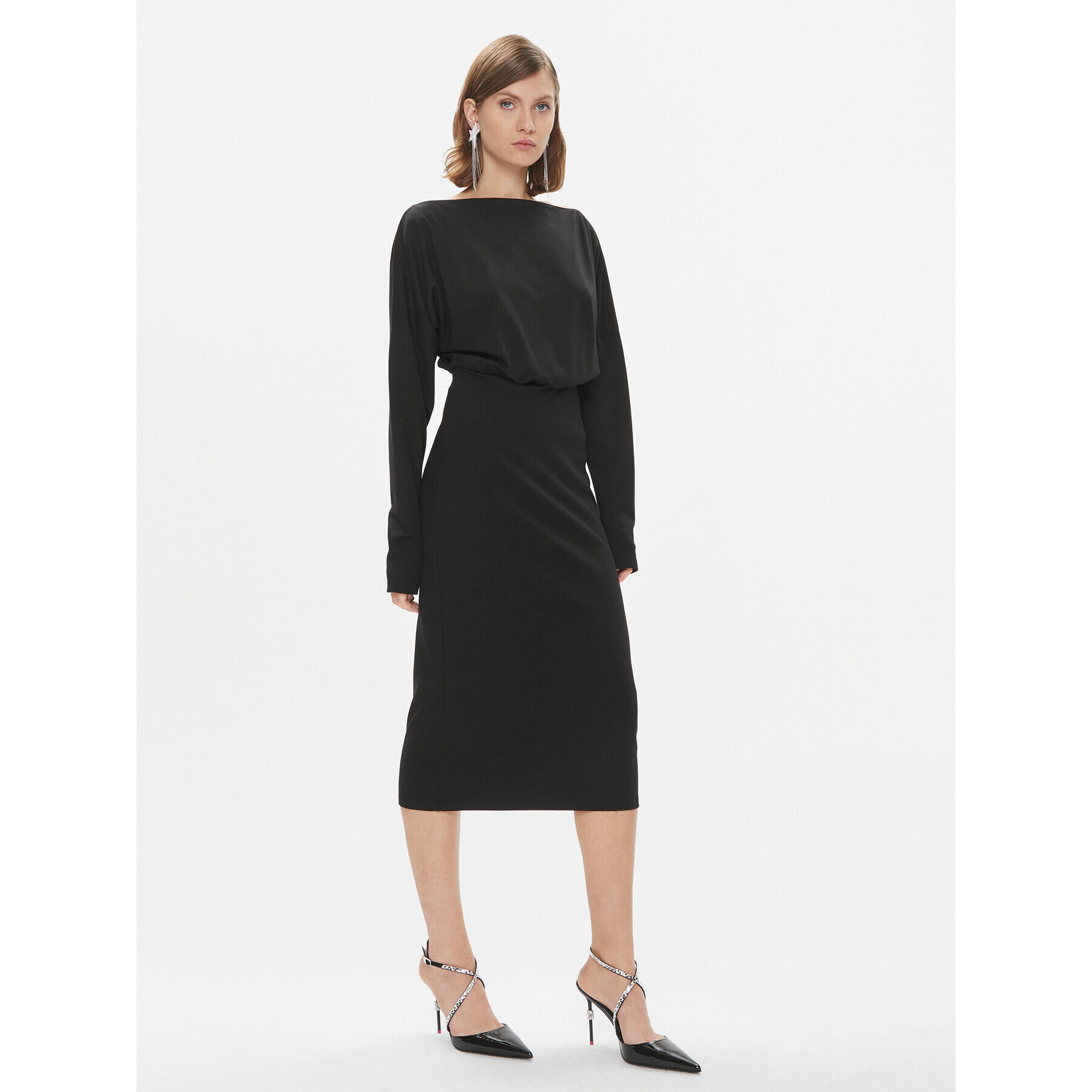 Pinko Rochie de zi Bolt 102291 A1CT Negru Regular Fit - Pled.ro